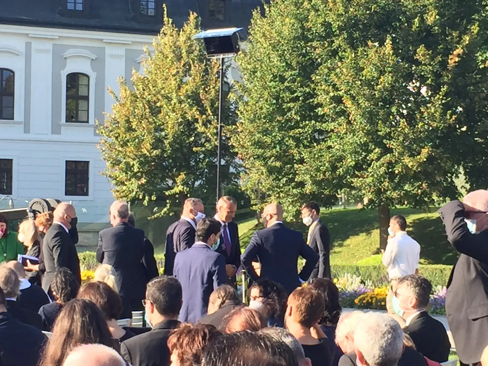 Návšteva pápežav prezidentskom paláci v Bratislave