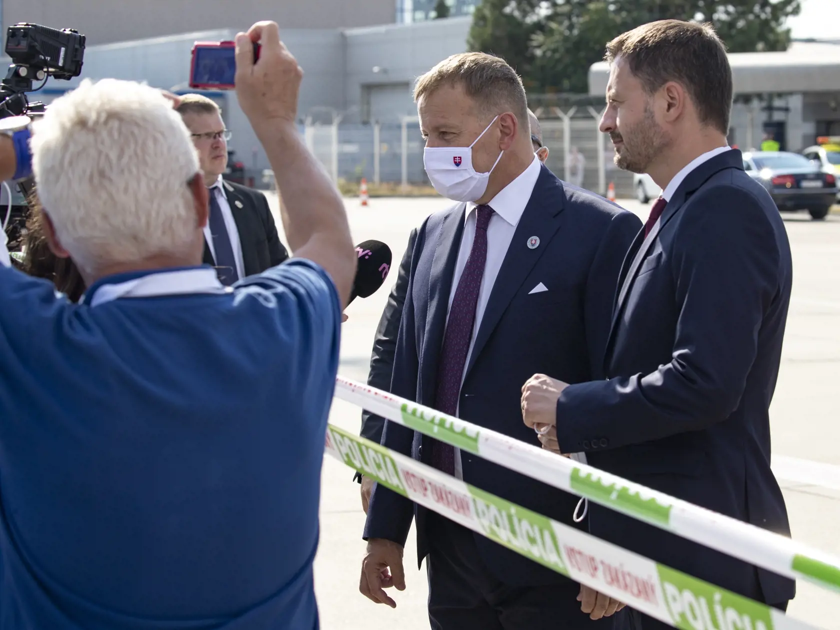 Prílet pápeža Františka na letisko M.R. Štefánika v Bratislave pri príležitosti trodňovej apoštolskej návštevy Slovenska. 
