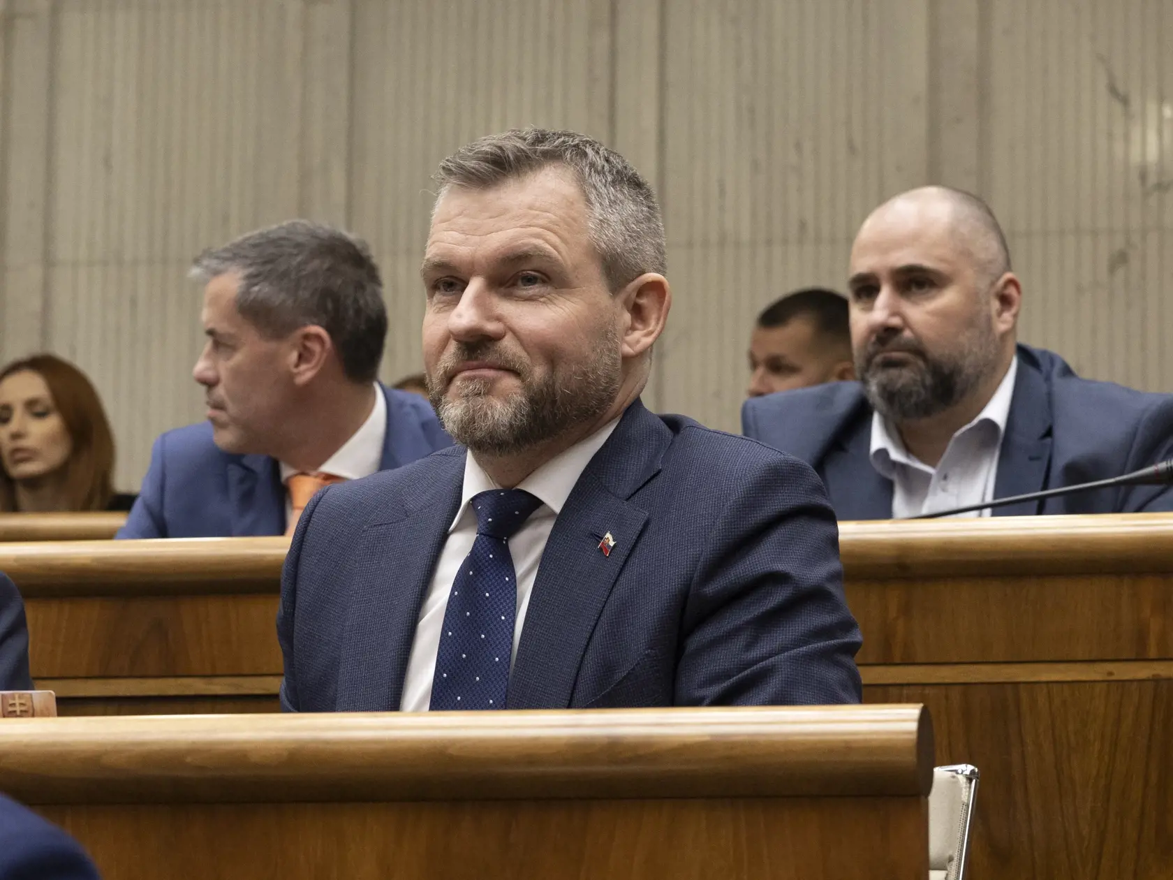 78. schôdza Národnej rady Slovenskej republiky, počas ktorej sa poslanci rozhodujú o zotrvaní vlády Eduarda Hegera. Na snímke je Peter Pellegrini.