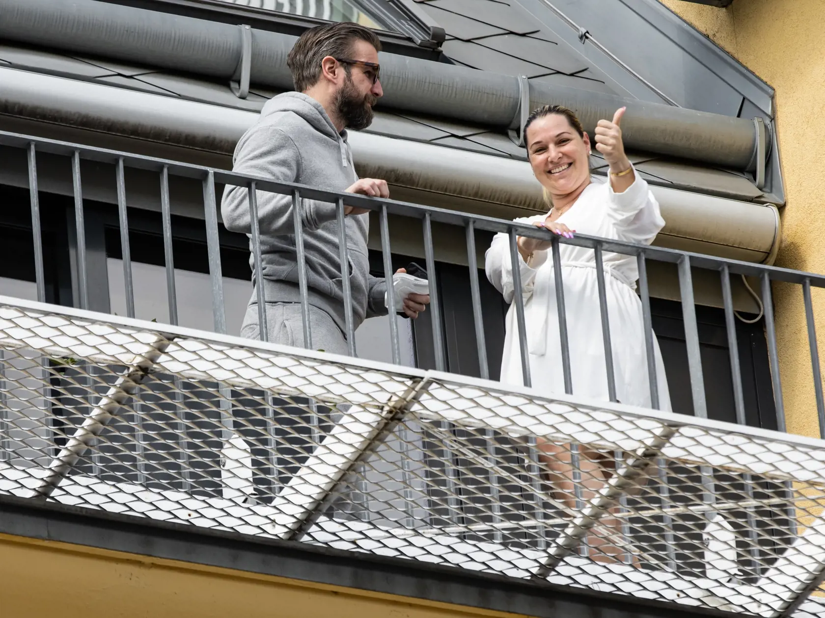 Dominika Navara Cibulková a Michal Navara po pôrode na viedenskej klinike. 