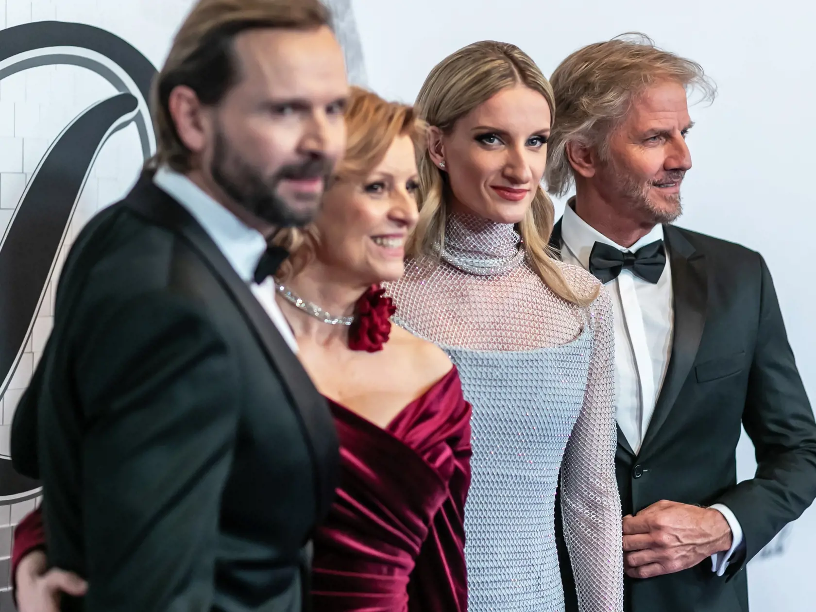 Príchody hostí na prvé kolo Lets Dance 2024. Na snímke porotcovia prvého kola v zložení Ján Ďurovčík, Tatiana Drexler, Adela Vinczeová a Facundo Arana.