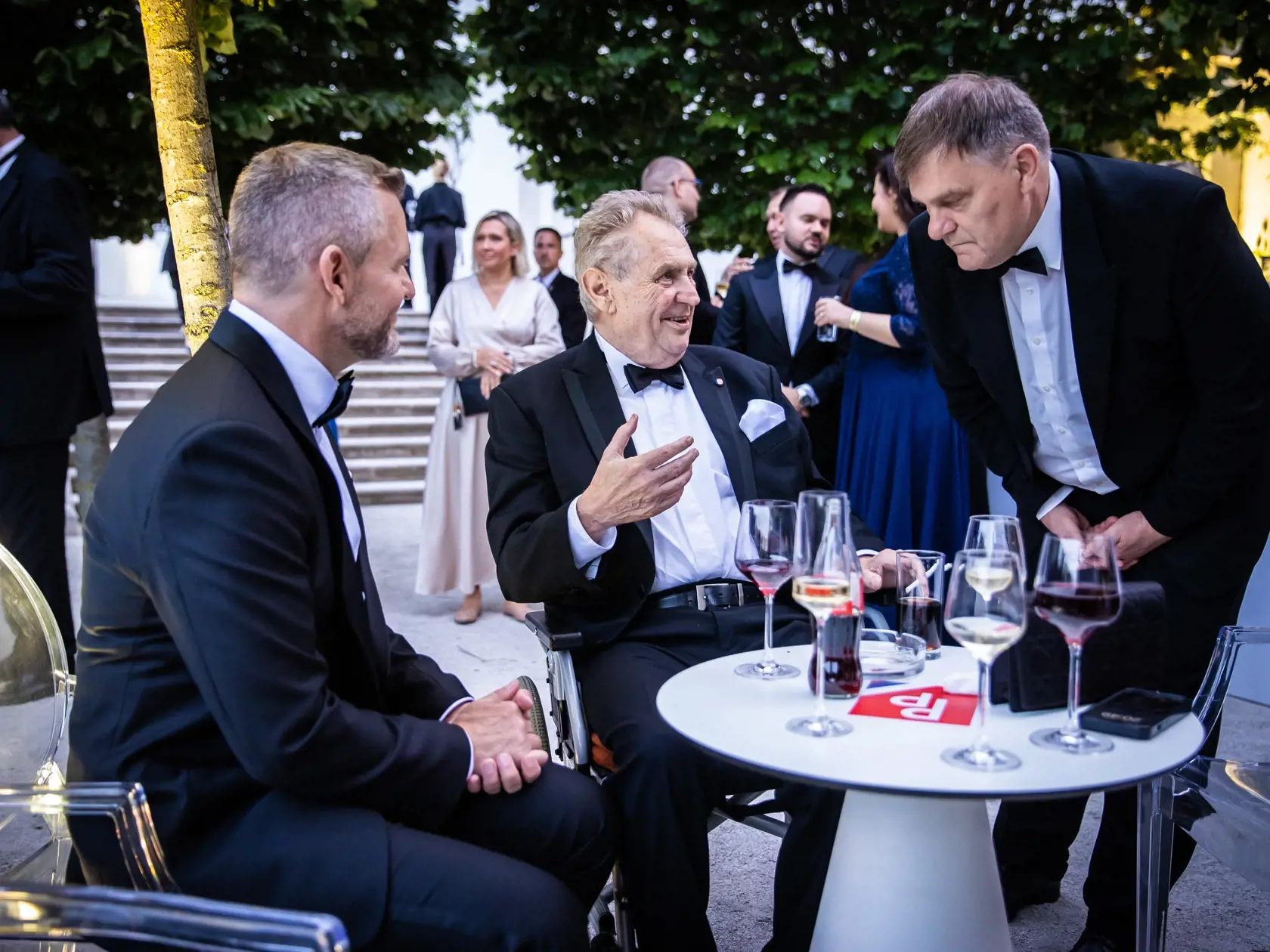 Slávnostná recepcia prezidenta SR Petra Pellegriniho na Bratislavskom hrade. Na snímke je nový prezident Peter Pellegrini a Miloš Zeman.