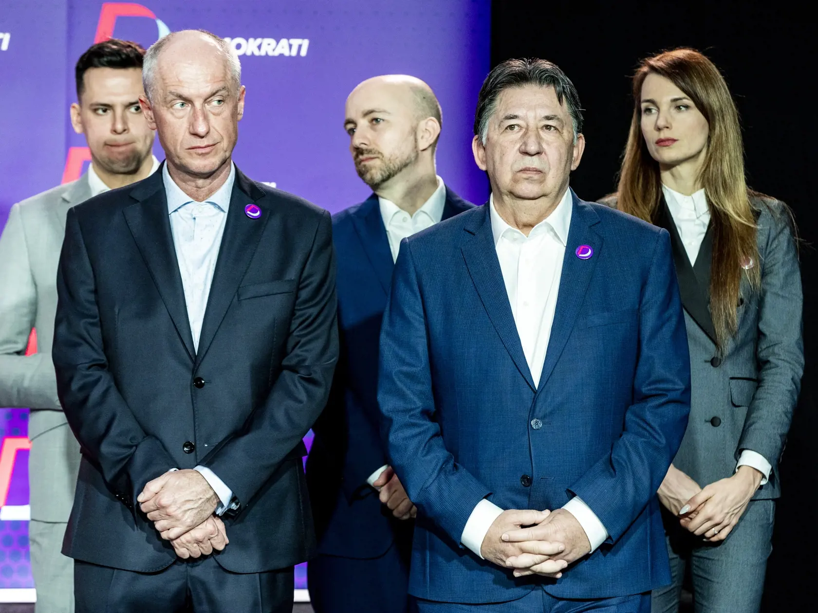 Tlačová konferencia Eduarda Hegera. Na snímke je Ján Budaj. 