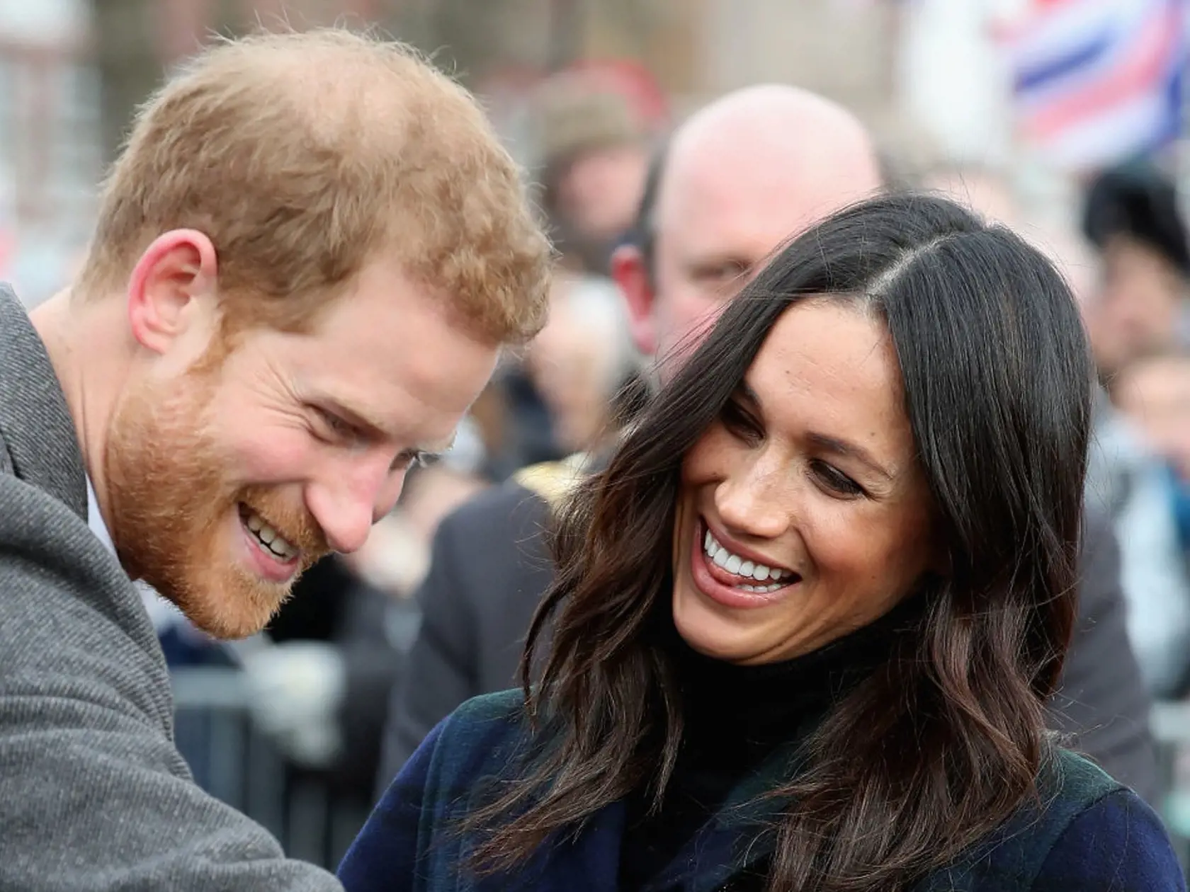 EDINBURGH, SCOTLAND - FEBRUARY 13:  Prince Harry and Meghan Markle visit Edinburgh Castle on February 13, 2018 in Edinburgh, Scotland.  (Photo by Chris Jackson/Getty Images)