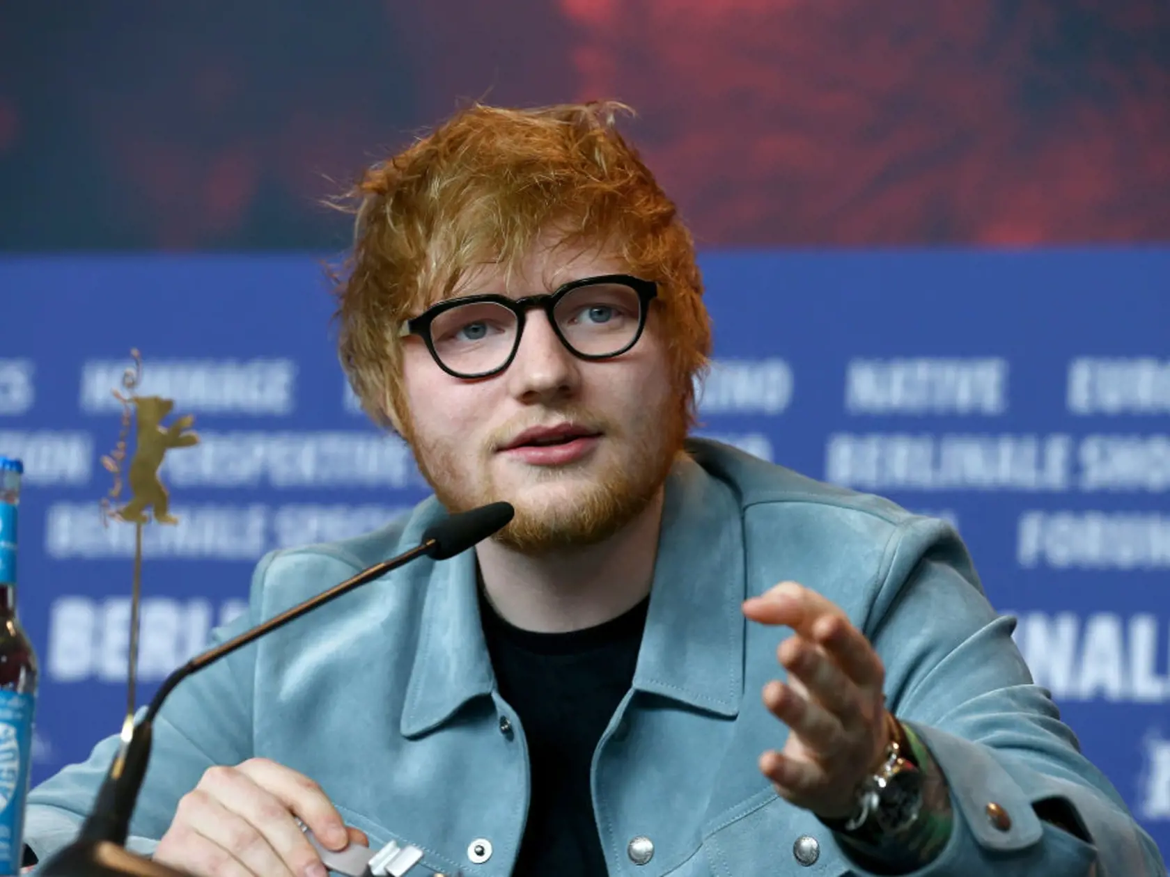 BERLIN, GERMANY - FEBRUARY 23:  Ed Sheeran is seen at the 'Songwriter' press conference during the 68th Berlinale International Film Festival Berlin at Grand Hyatt Hotel on February 23, 2018 in Berlin, Germany.  (Photo by Thomas Niedermueller/Getty Images)