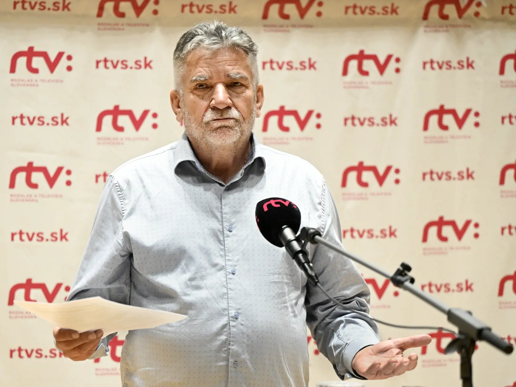 Tlačová konferencia generálneho riaditeľa Rozhlasu a televízie Slovenska Ľuboša Machaja k zániku RTVS a zhodnoteniu dvojročného pôsobenia.