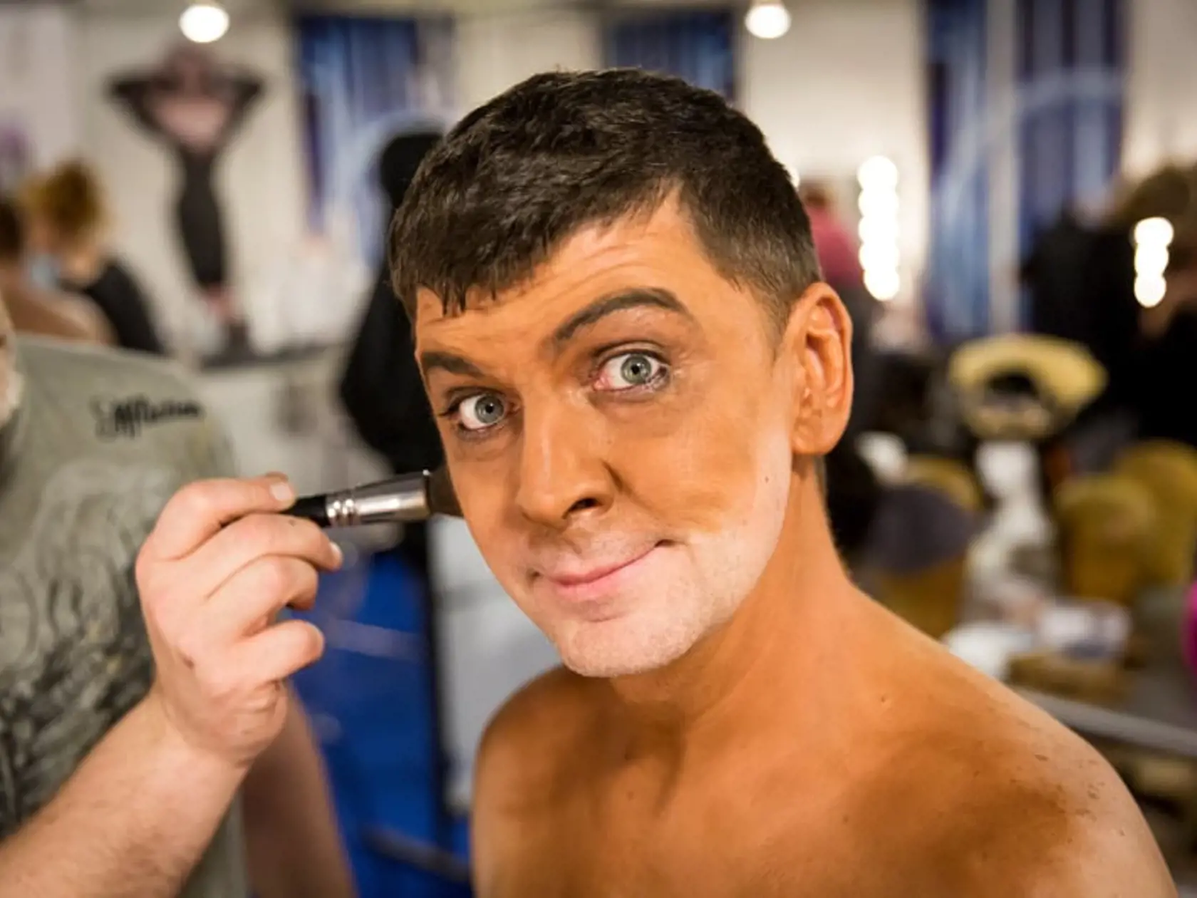 Andrej Bičan svoj bláznivý zmysel pre humor prejavil už počas natáčania šou Tvoja tvár znie povedome.