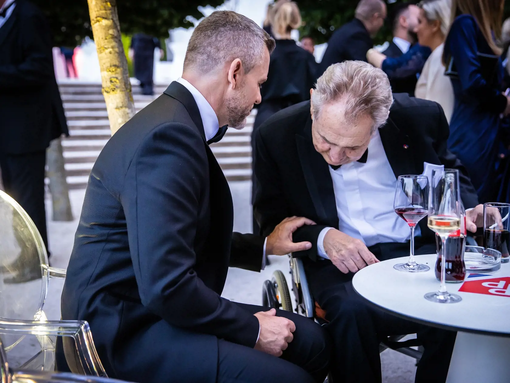 Slávnostná recepcia prezidenta SR Petra Pellegriniho na Bratislavskom hrade. Na snímke je nový prezident Peter Pellegrini a Miloš Zeman.