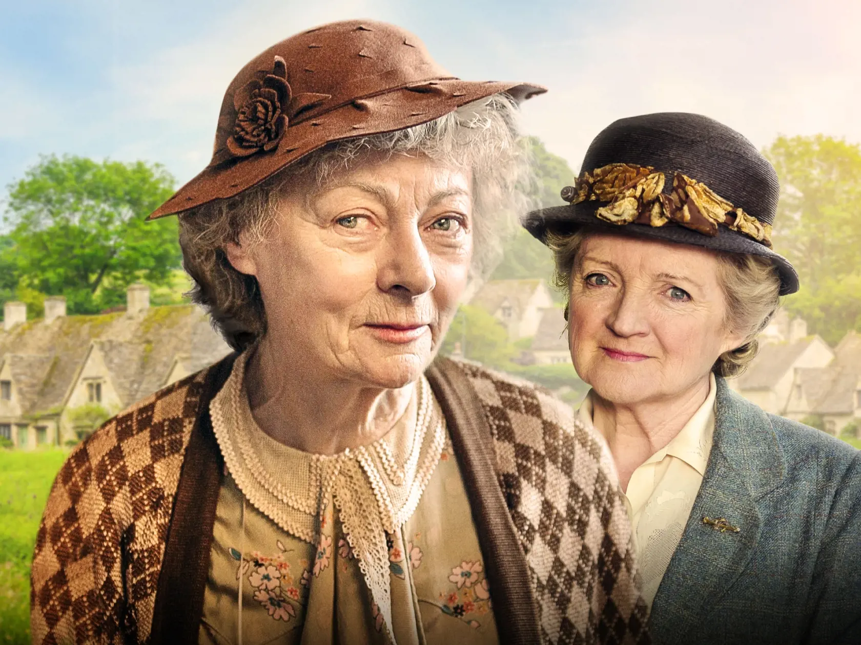 Slečny Marplové - Geraldine McEwan (v popredí vľavo) a Julia McKenzie (vpravo).
