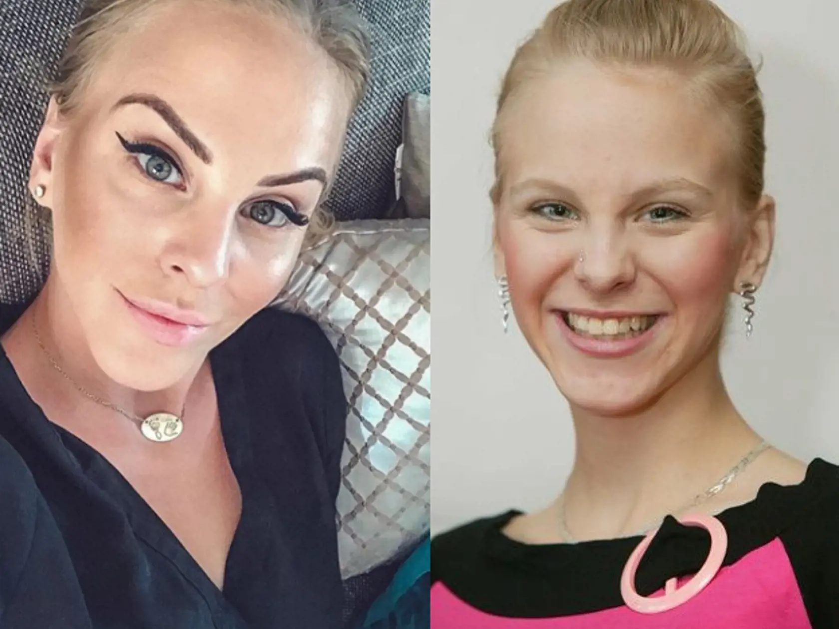 Barbora Balúchová kedysi (vpravo) a dnes.