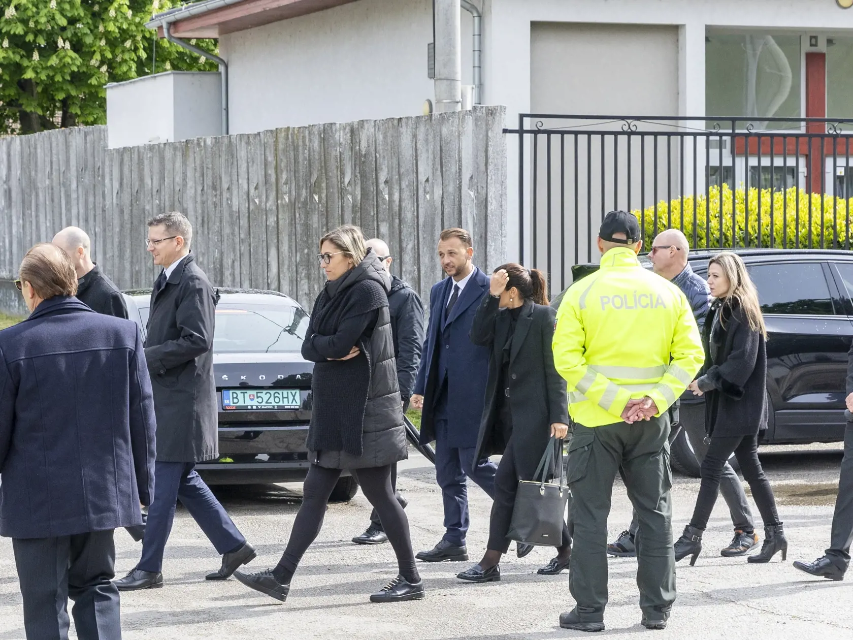 Pohreb zosnulej manželky poradcu ministra vnútra Ladislava Csemiho. 
