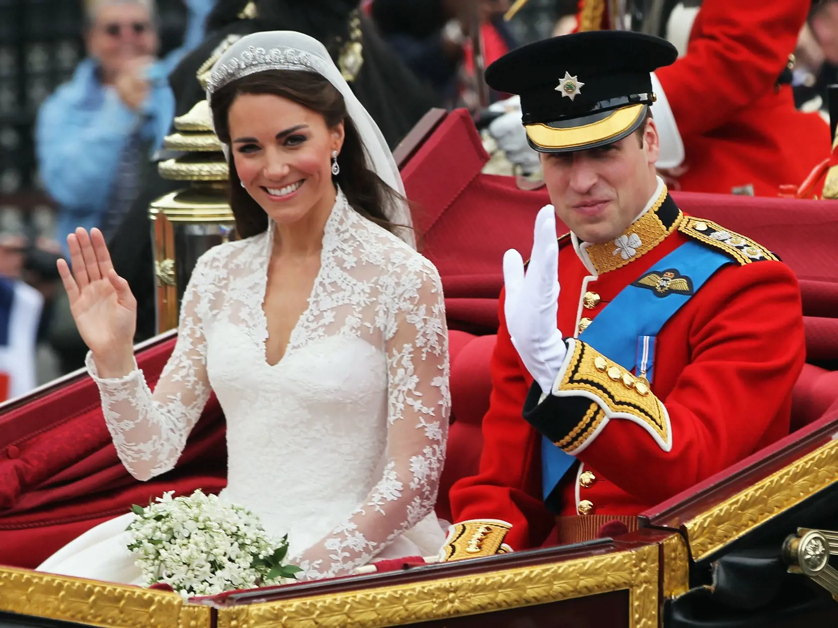Royal Wedding - Carriage Procession To Buckingham Palace And Departures