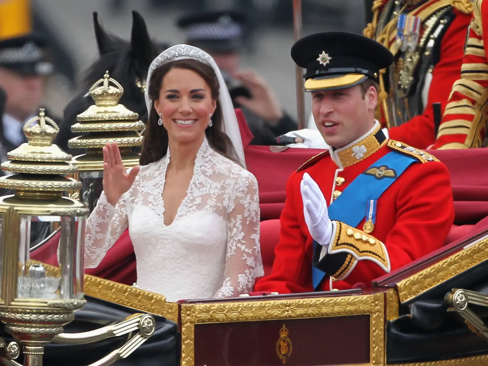 Royal Wedding - Carriage Procession To Buckingham Palace And Departures
