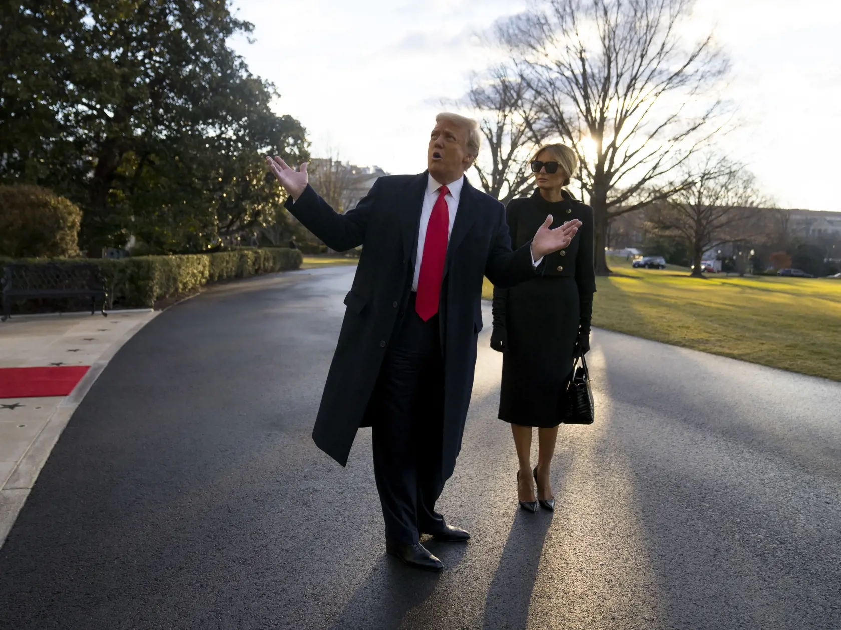Donald a Melania Trumpovci sa lúčia s Bielym domom.
