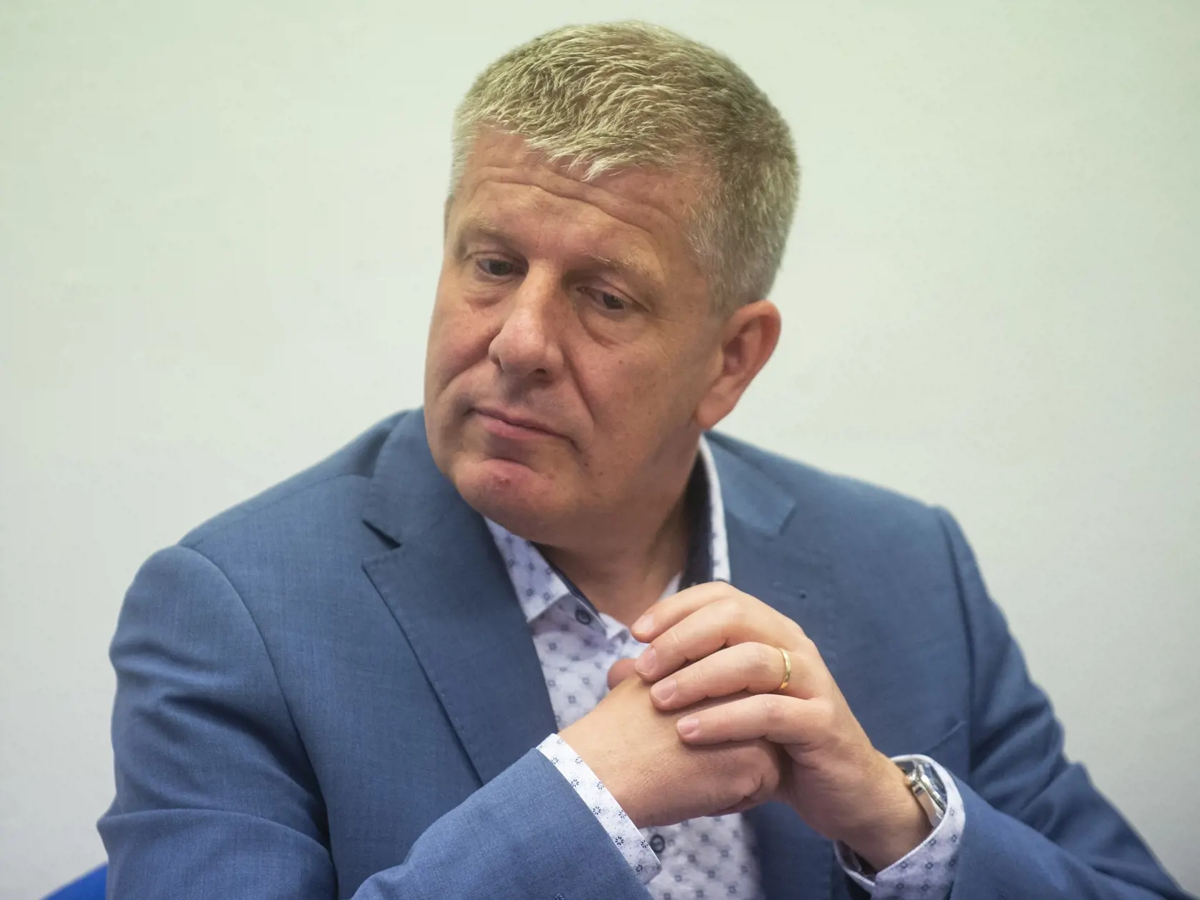 Vladimír Lengvarský (nominant OĽaNO) počas tlačovej konferencie.