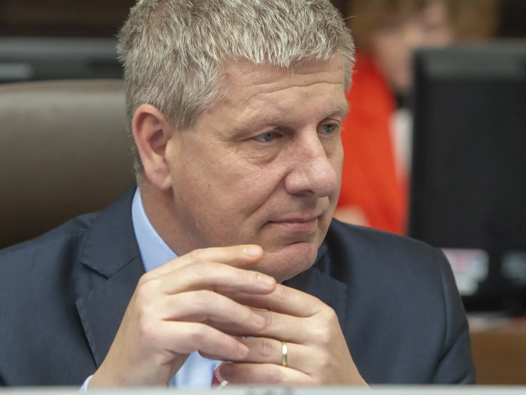 Vladimír Lengvarský (nominant OĽaNO) počas rokovania vlády SR.