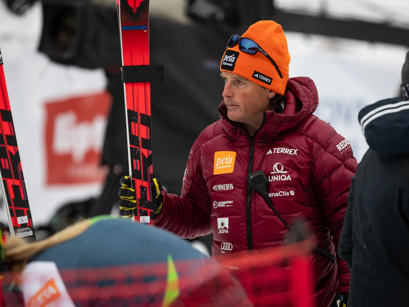 Na snímke Mauro Pini počas tréningu pred obrovským slalomom žien v alpskom lyžovaní v Jasnej 19. januára 2024.