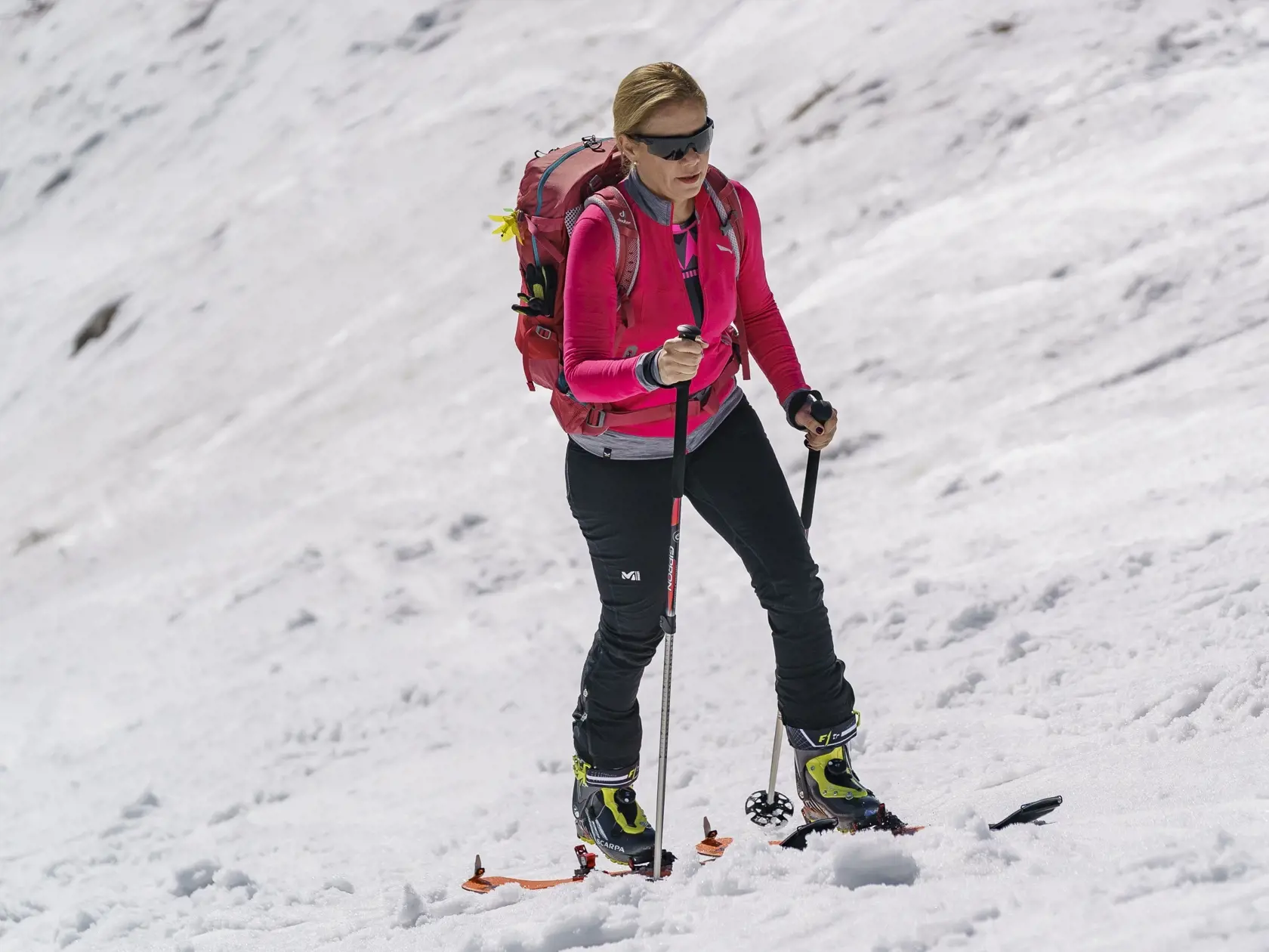 a Denisa Saková počas skialpového výstupu na Chopok.