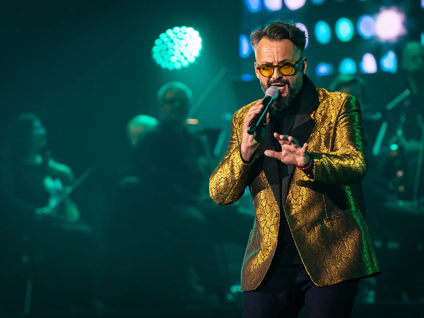 Koncert k príležitosti 75. narodenín speváka Karola Duchoňa pod názvom “Karol Duchoň 75” v Bratislave. Na snímke Marián Čekovský.