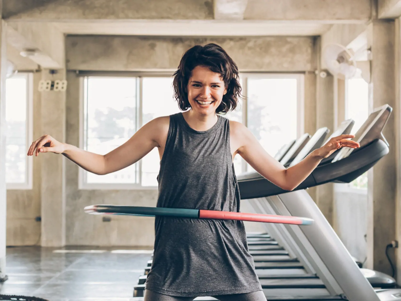 Beautiful,Young,Smiling,Happy,Caucasian,Sporty,Woman,With,Short,Hair