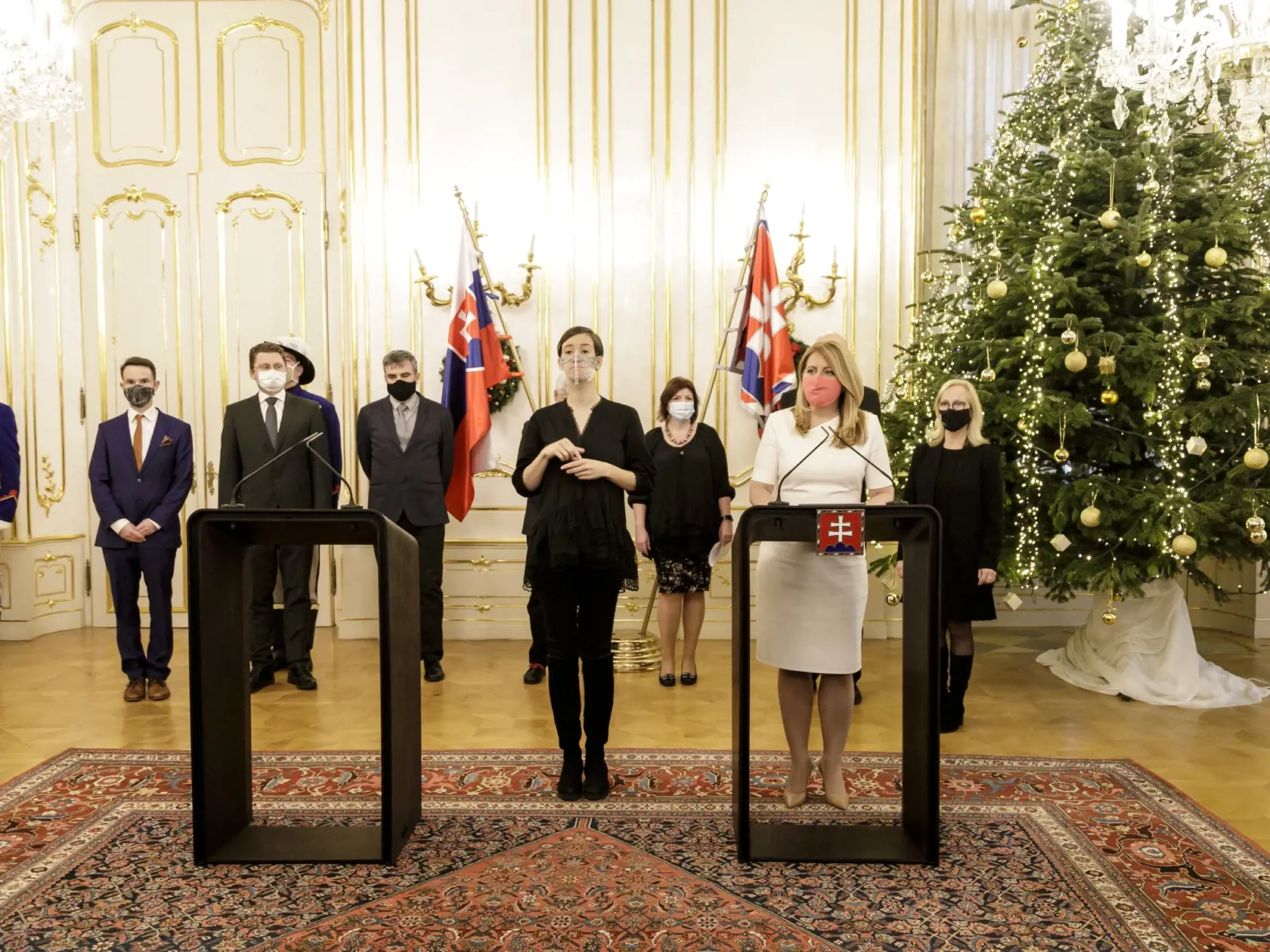 Na snímke prezidentka SR Zuzana Čaputová po stretnutí so slovenskymi vedcami v Bratislave 15. decembra 2020. FOTO TASR – Dano Veselský