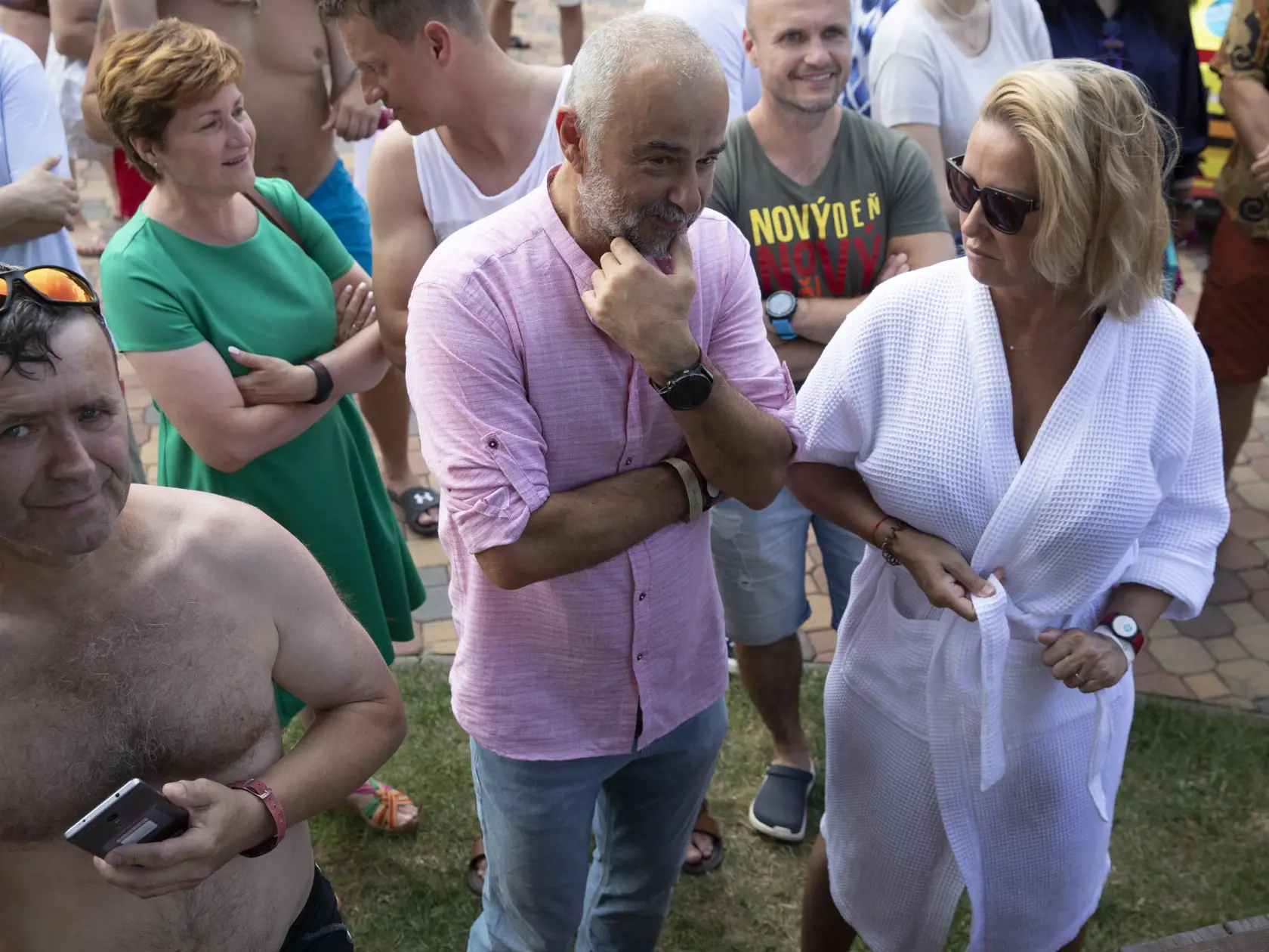 Erika Barkolová na zahájení letnej sezóny na termálnom kúpalisku.