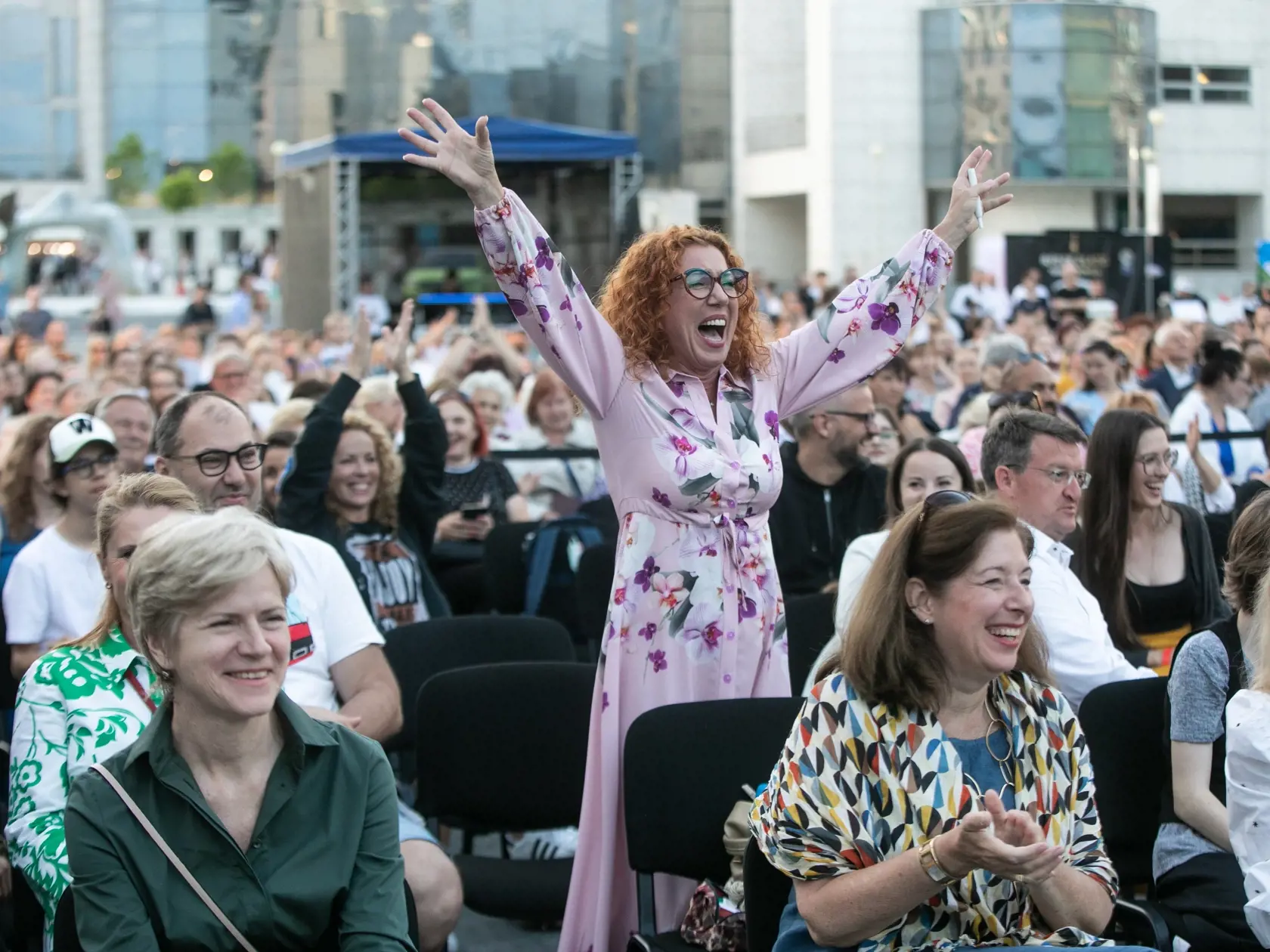 Herečka Gabika Dzuríková si koncert poriadne užila.