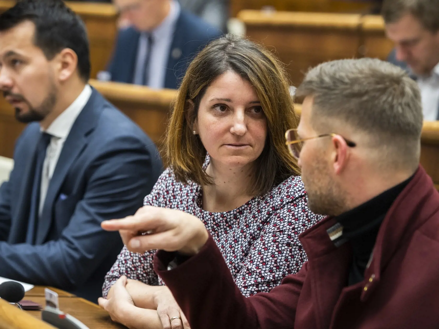 Na snímke poslanci NRSR zľava Juraj Šeliga, Jana Žitňanská a Michal Luciak (všetci nezaradení) počas hlasovania na 78. schôdzi NRSR v Bratislave v stredu 30. novembra 2022. FOTO TASR - Jaroslav Novák