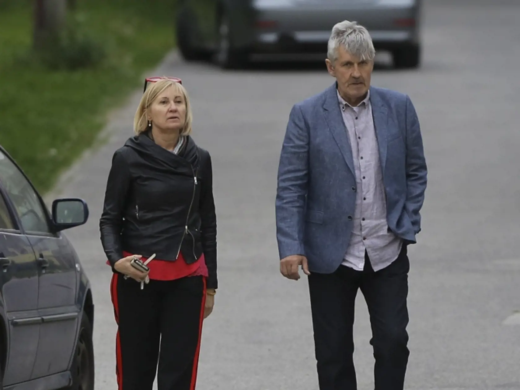 Herec Ján Kroner na prechádzke s bývalou manželkou Adrianou Kronerovou.