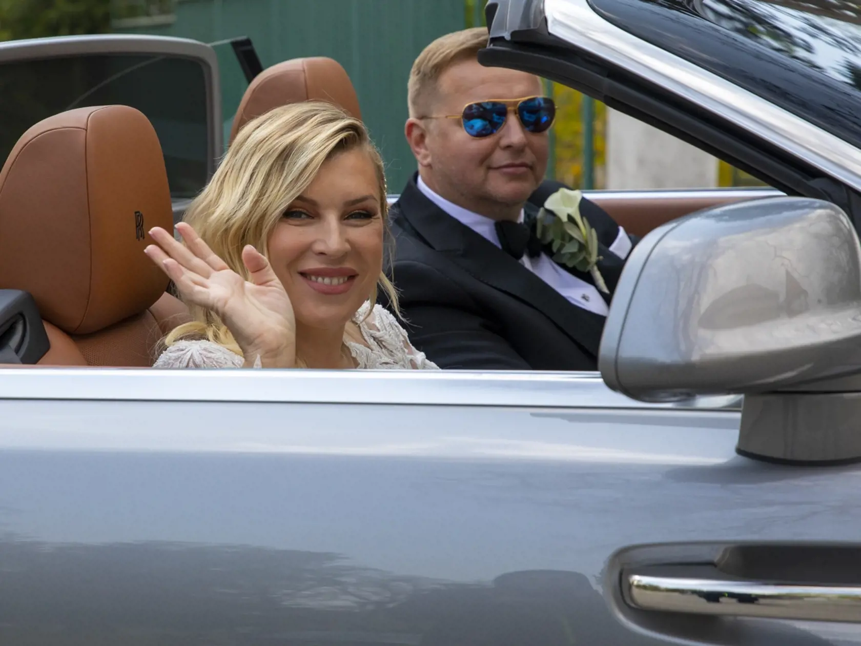 Na snímke  Gabika Drobová, príchod svadobného páru na zámok v Pezinku.