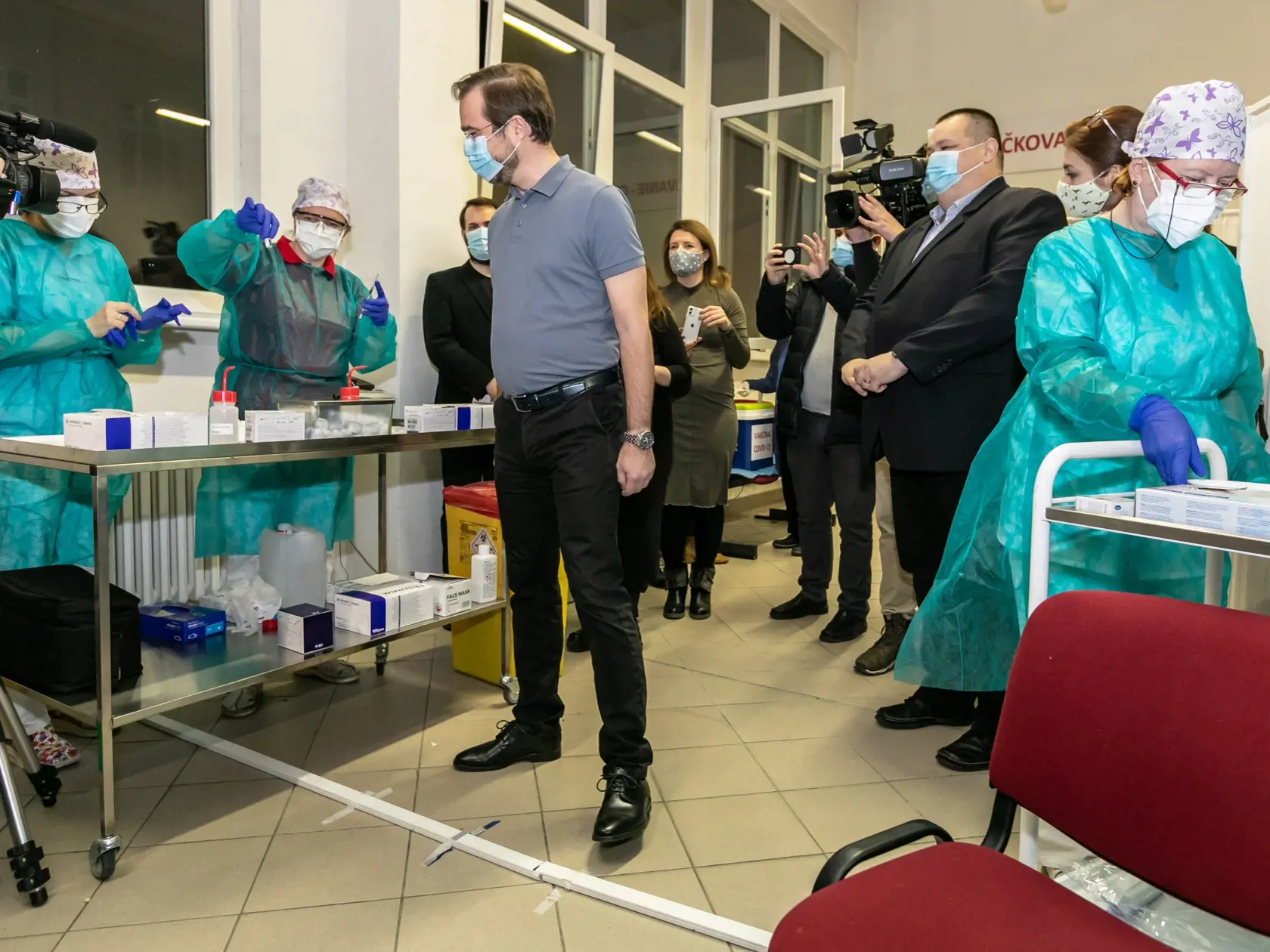 Na snímke očkovanie proti vírusu Covid-19 vo Fakultnej nemocnici v Nitre