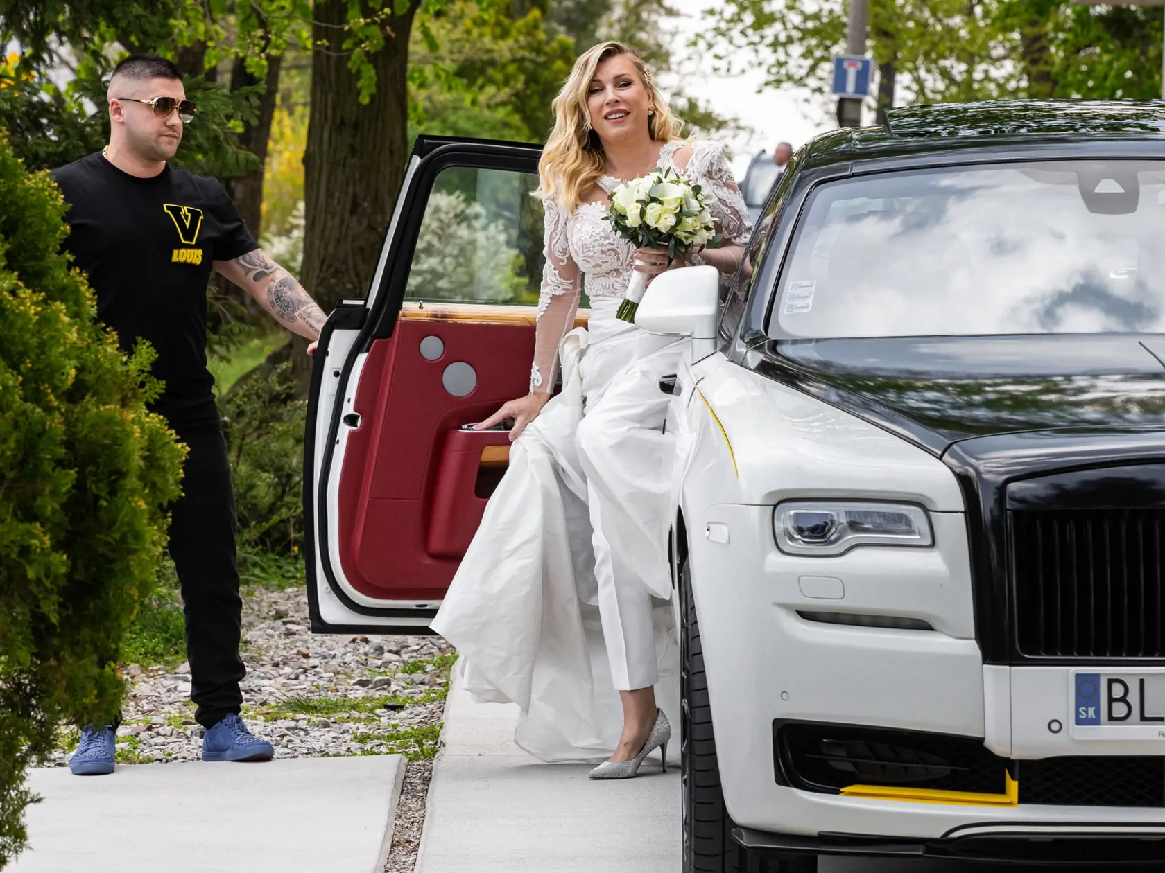 Svadba Gabriely Drobovej a Karola Rumana v Bratislave. Na snímke Gabriela Drobová.