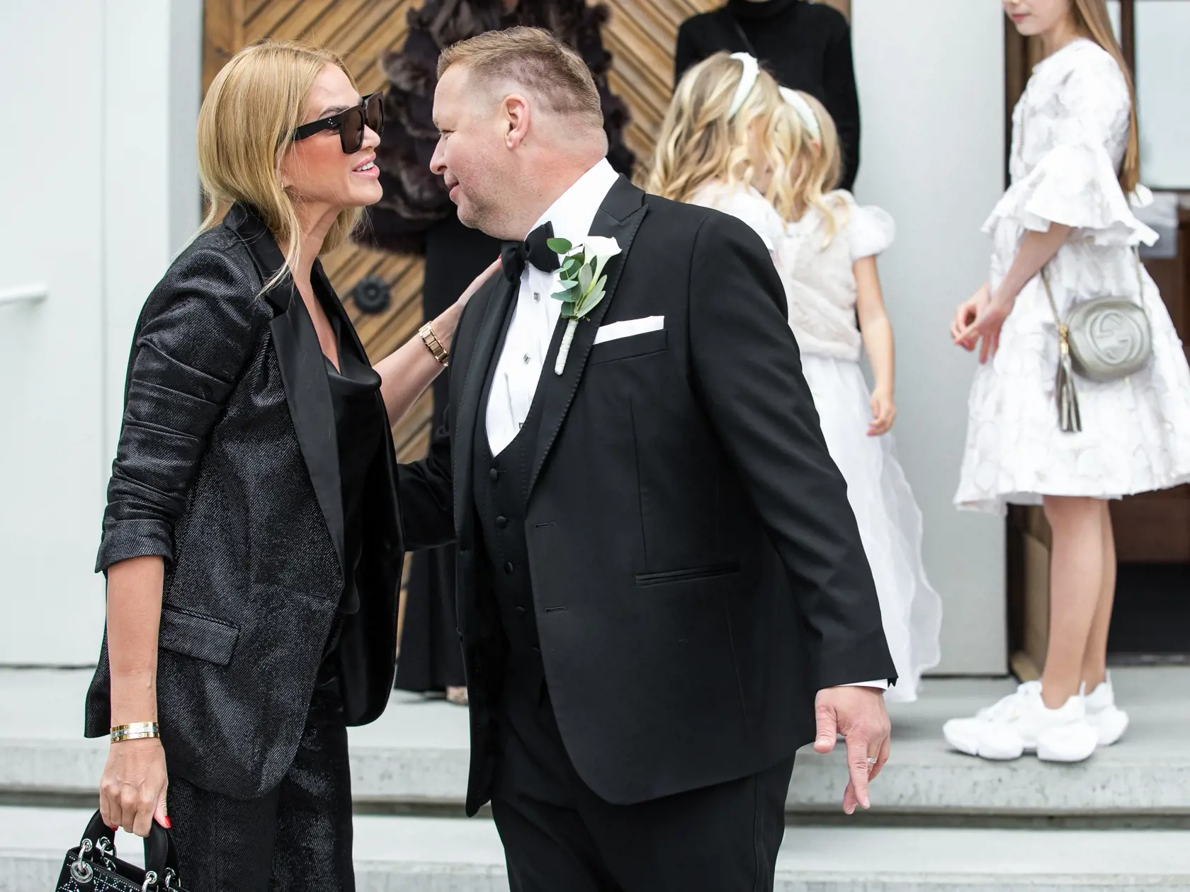 Svadba Gabriely Drobovej a Karola Rumana v Bratislave. Na snímke Alena Pallová a Karol Ruman.