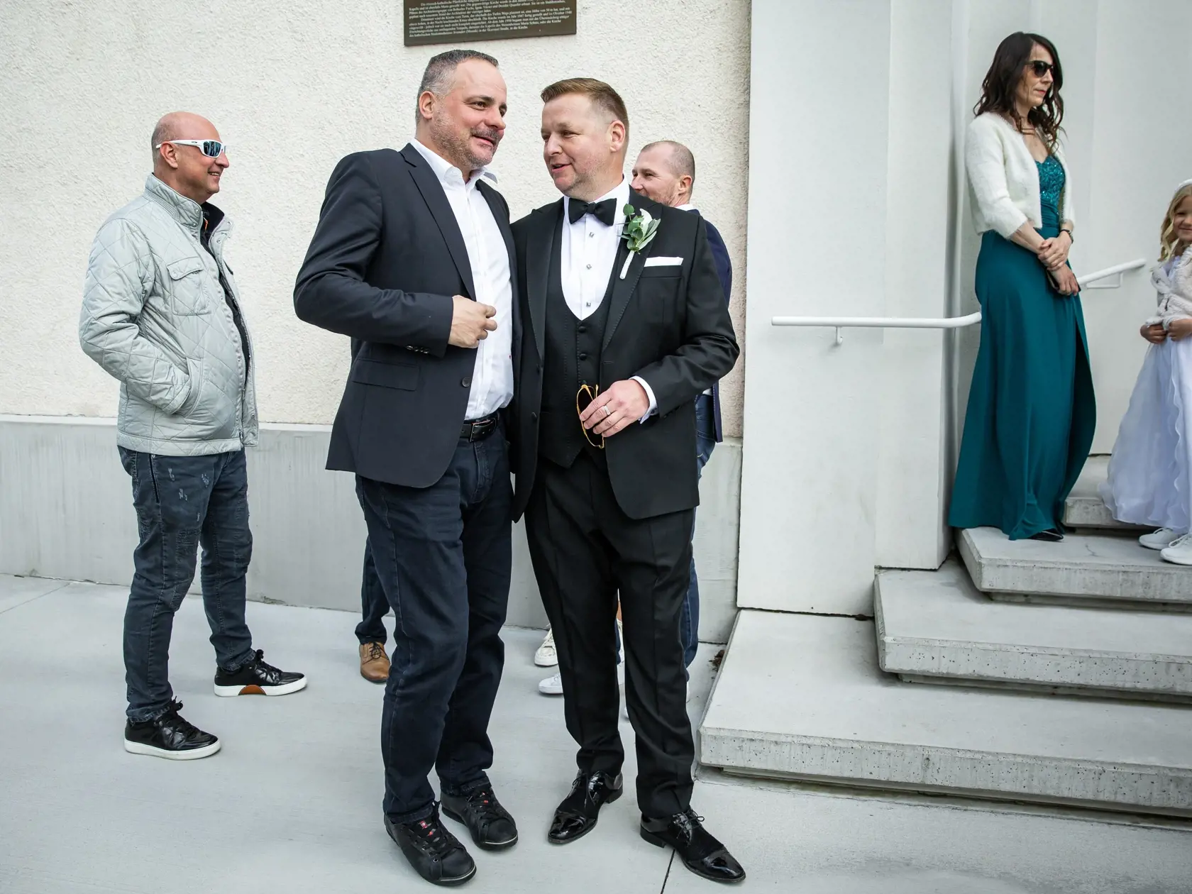 Svadba Gabriely Drobovej a Karola Rumana v Bratislave. Na snímke Juraj Droba a Karol Ruman.