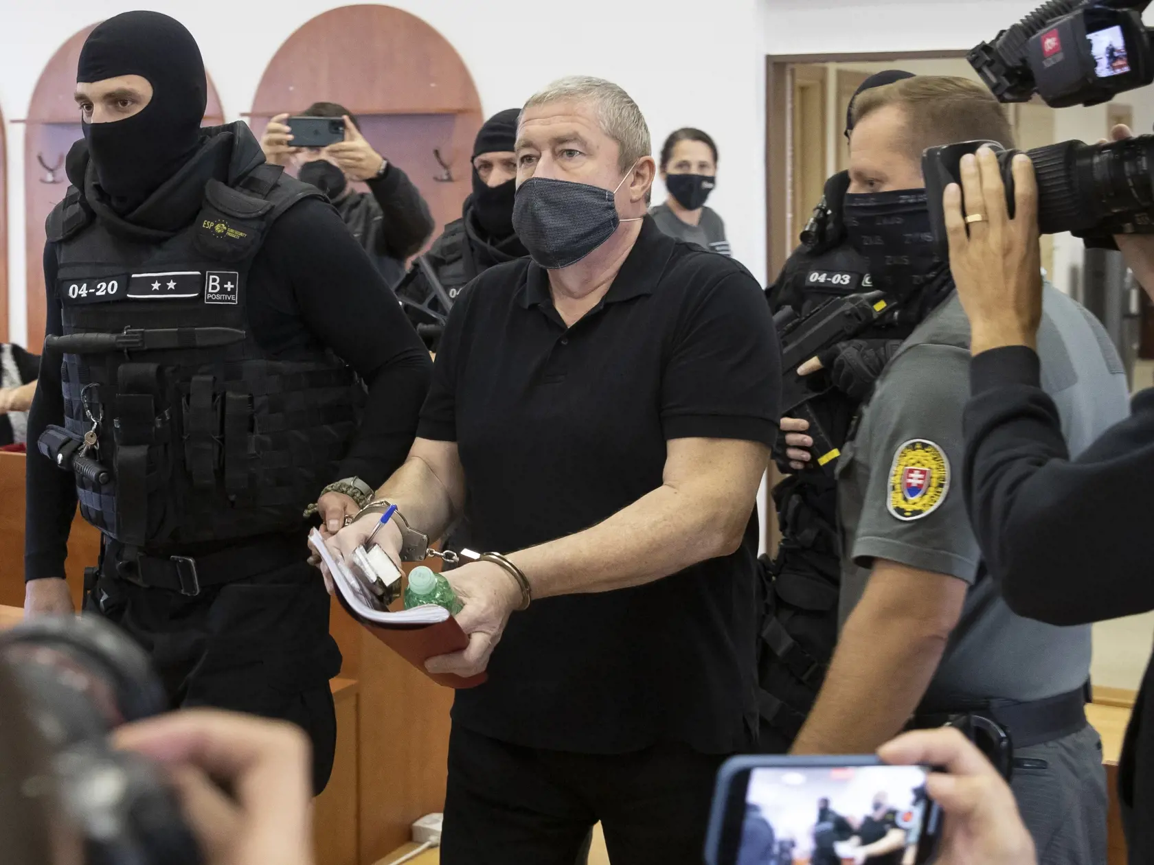 Súdne pojednávanie na Špecializovanom trestnom súde v Pezinku so špeciálnym prokurátorom Dušanom Kováčikom, obvinenom z korupcie.