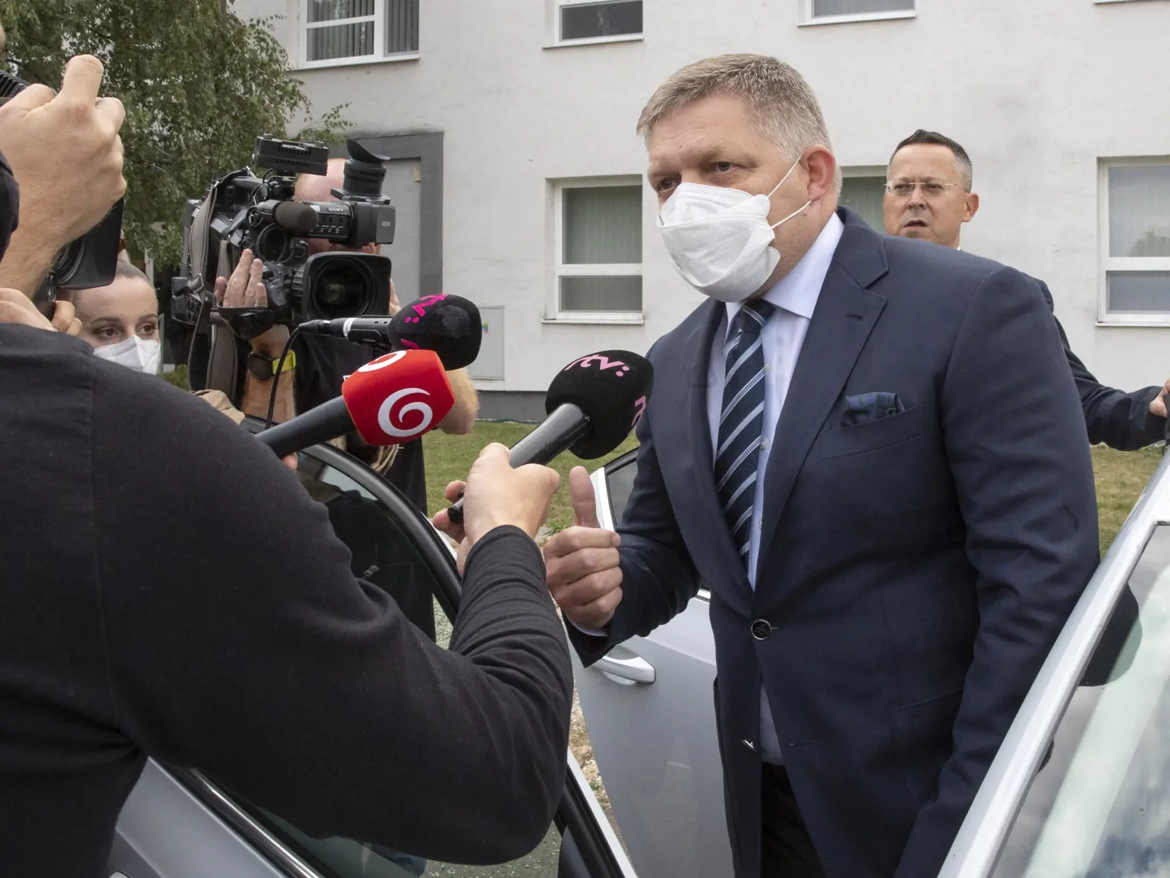 Súdne pojednávanie na Špecializovanom trestnom súde v Pezinku so špeciálnym prokurátorom Dušanom Kováčikom, obvinenom z korupcie. Na snímke je predseda politickej strany Smer - SD Robert Fico, ktorý sa prišiel pozrieť na pojednávanie.