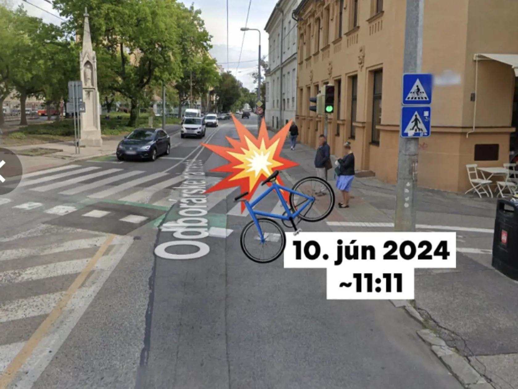 Tu malo ku kolízii dôjsť. Obrázok zverejnil údajný svedok na svojom Facebooku.