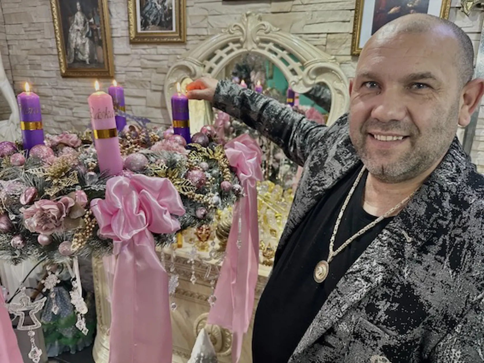 Zábery z jednej z vianočných výzdob u Boženky a Tibora Filkovcov.