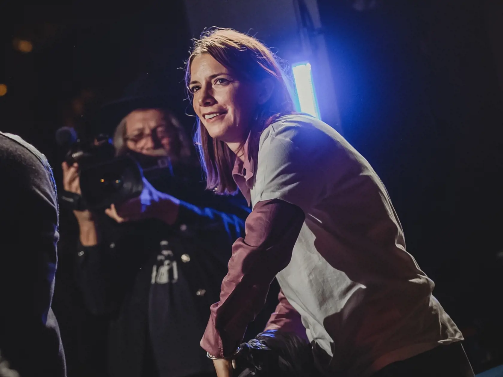 Hudobníčka a speváčka Dorota Nvotová spoločne s režisérom Nikitom Slovákom usporiadali na Hviezdoslavovom námestí v Bratislave apolitické zhromaždenie pod heslom DOKONČIME TO. Na snímke Dorota Nvotová.