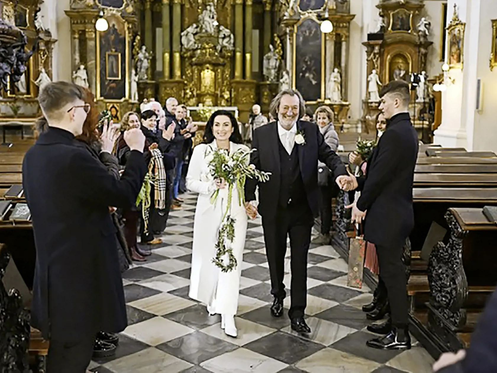 Svadba Bolka Polívku a Marcely Černej.