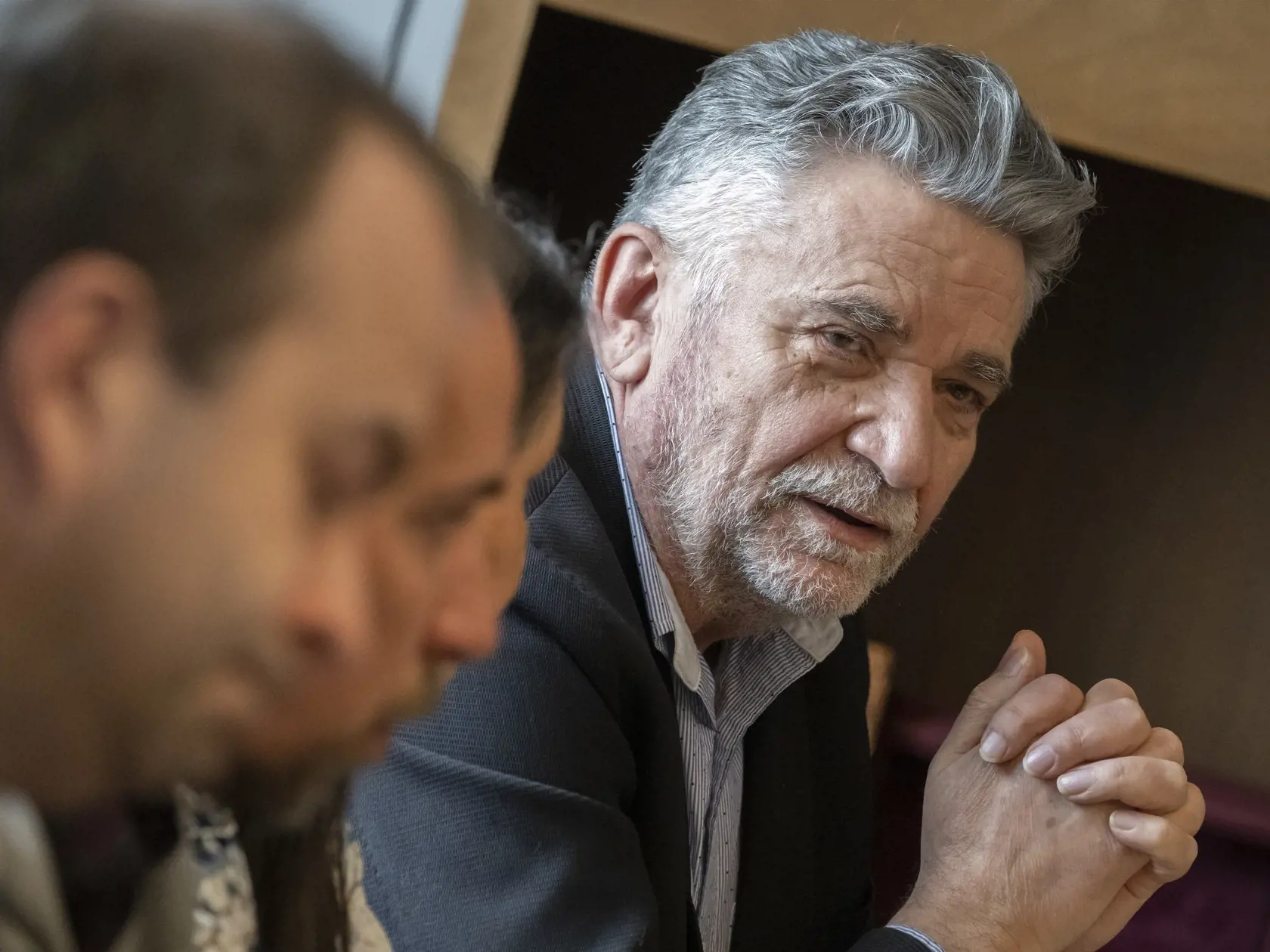V parlamente SR sa konal výbor pre kultúru a médiá na tému "Verbálne ataky voči novinárom a ochrana novinárov". Na snímke generálny riaditeľ RTVS Ľuboš Machaj 28. februára 2023 v Bratislave. FOTO TASR - Martin Baumann