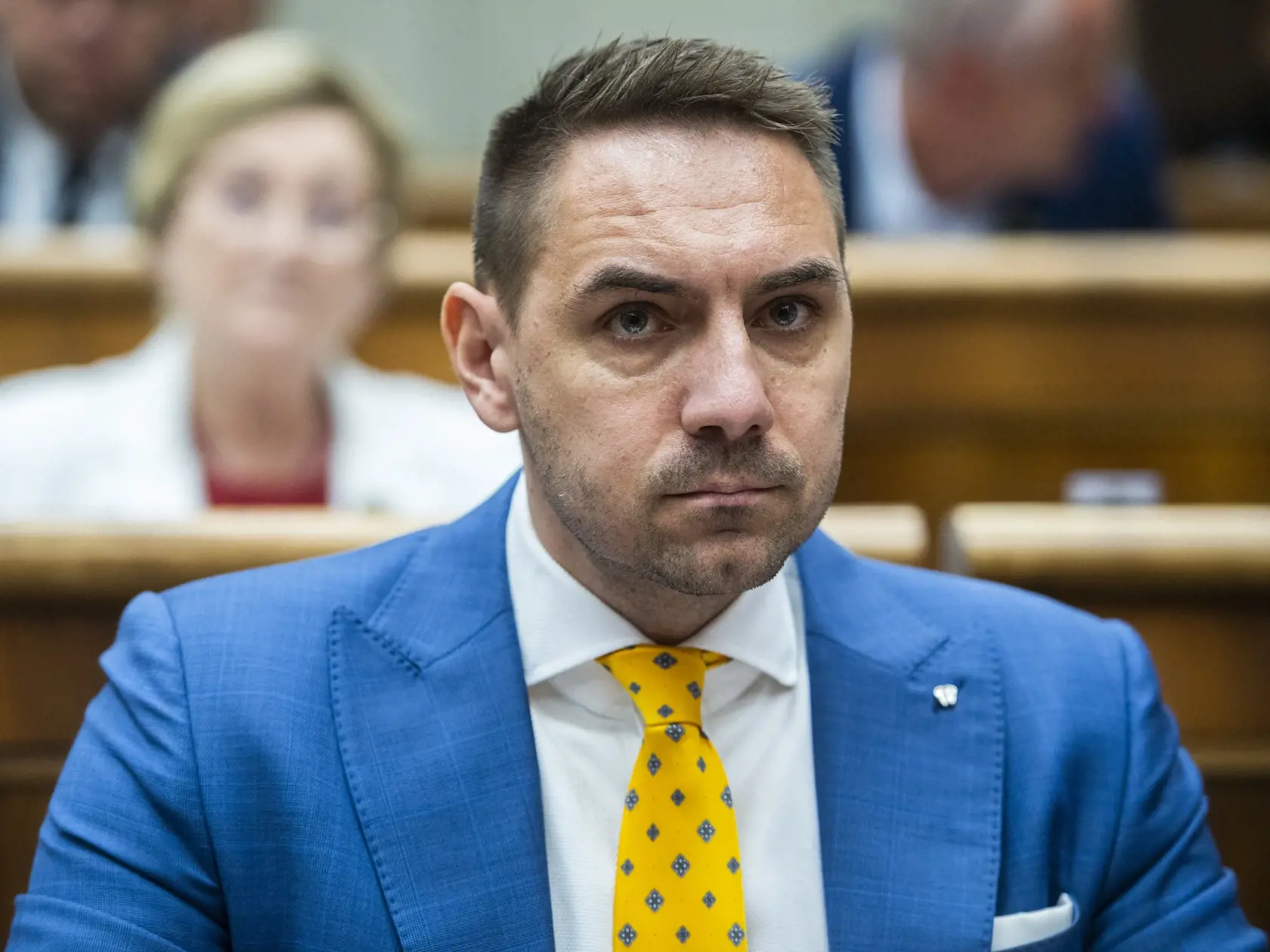 Na snímke koaličný poslanec Národnej rady (NR) SR György Gyimesi (OĽaNO) počas 66. schôdze parlamentu v Bratislave v utorok 14. júna 2022. FOTO TASR - Jaroslav Novák