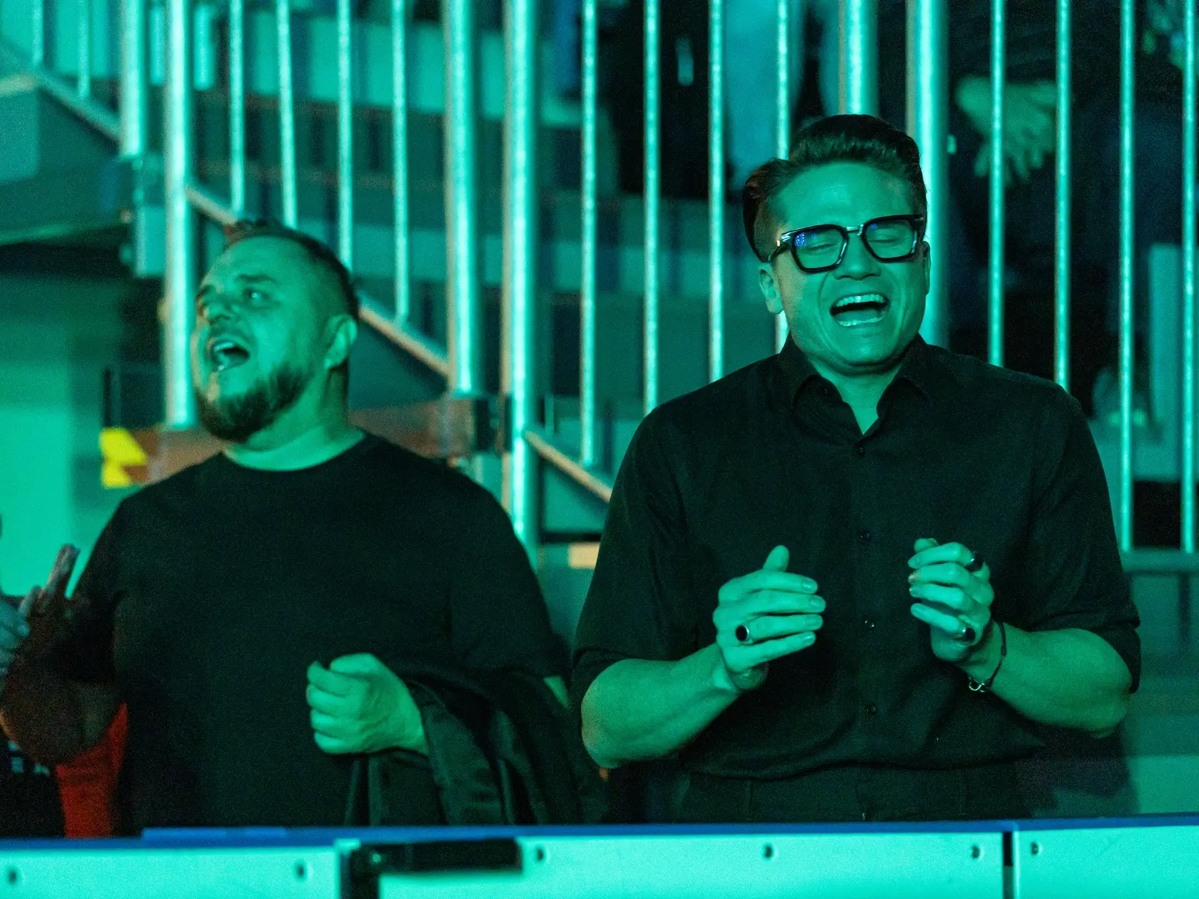 Koncert k príležitosti 75. narodenín speváka Karola Duchoňa pod názvom “Karol Duchoň 75” v Bratislave. Na snímke Mário “Kuly” Kollár a Ondřej Brzobohatý.