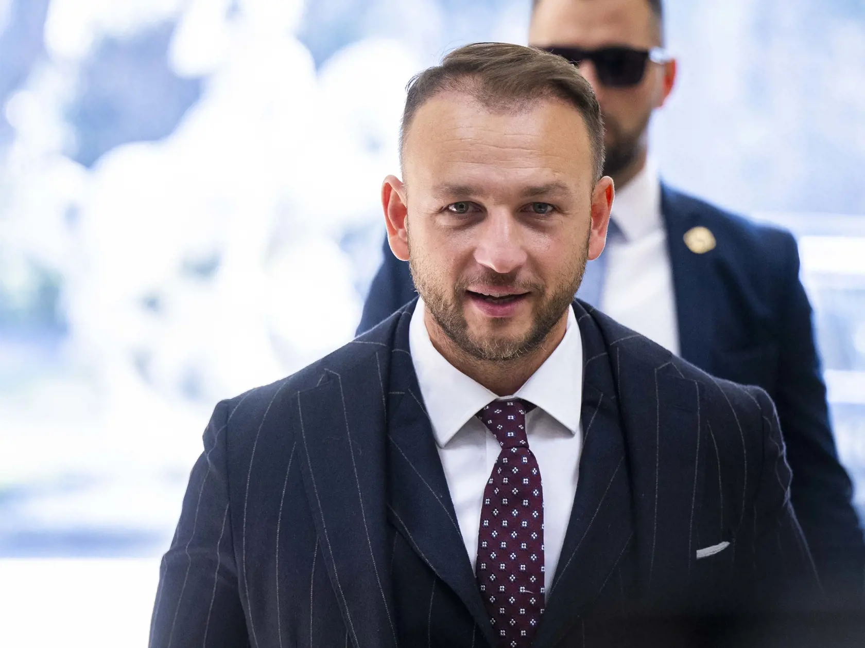 Na snímke minister vnútra SR Matúš Šutaj Eštok (Hlas-SD) prichádza na 72. rokovanie vlády SR v Bratislave v stredu 5. februára 2025. FOTO TASR - Jakub Kotian