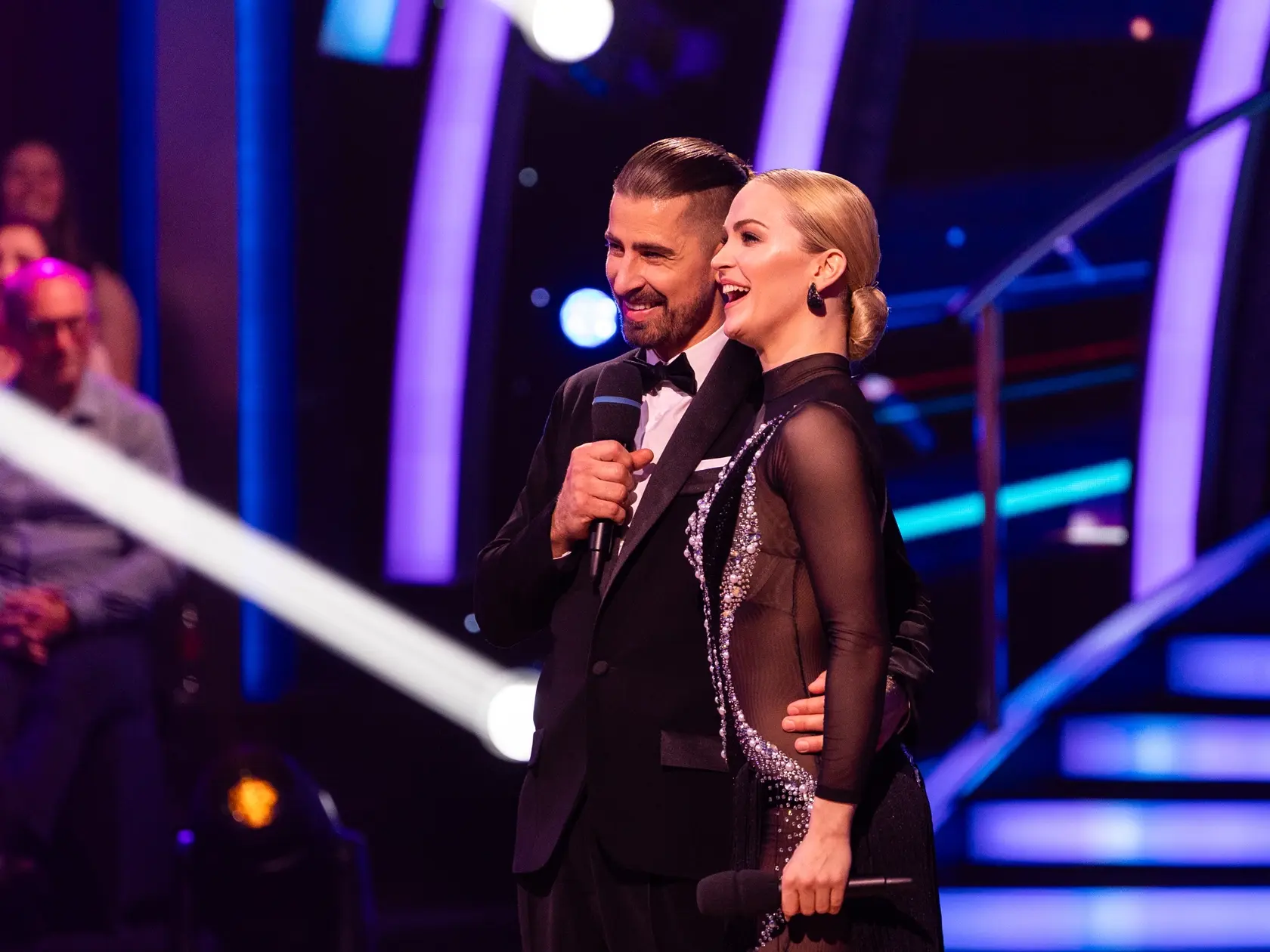 Peter Sagan a Eliška Lenčešová počas ôsmeho kola Let's dance 2025.