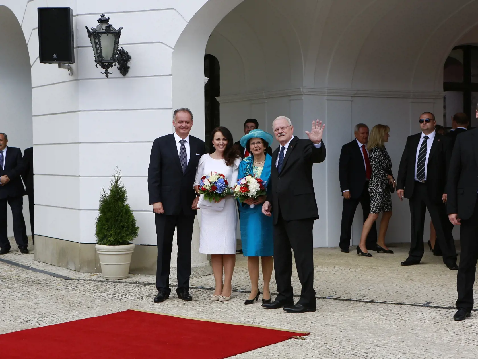Inaugurácia (15.6.2014) - Kiska Andrej, Kisková Martina, Gašparovičová Silvia, Gašparovič Ivan
