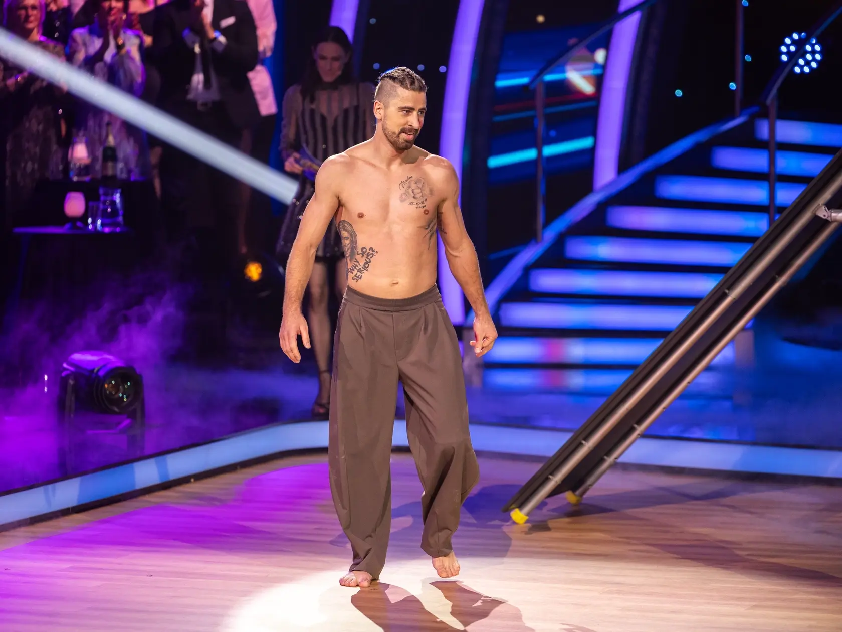 Peter Sagan a Eliška Lenčešová počas siedmeho kola Let's dance 2025. 