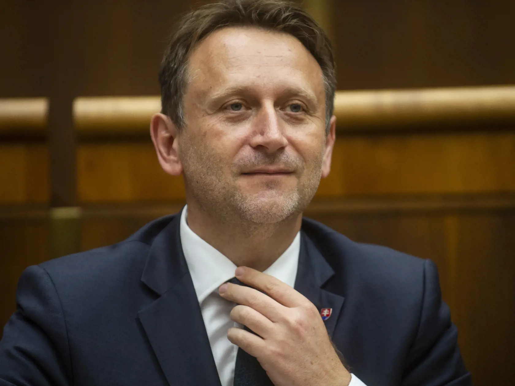 Na snímke minister pôdohospodárstva a rozvoja vidieka SR Samuel Vlčan (nominant OĽaNO) počas rokovania 70. schôdze Národnej rady SR, ktorej jediným bodom je odvolávanie ministra pôdohospodárstva a rozvoja vidieka SR 29. júna 2022 v Bratislave. FOTO TASR - Jakub Kotian