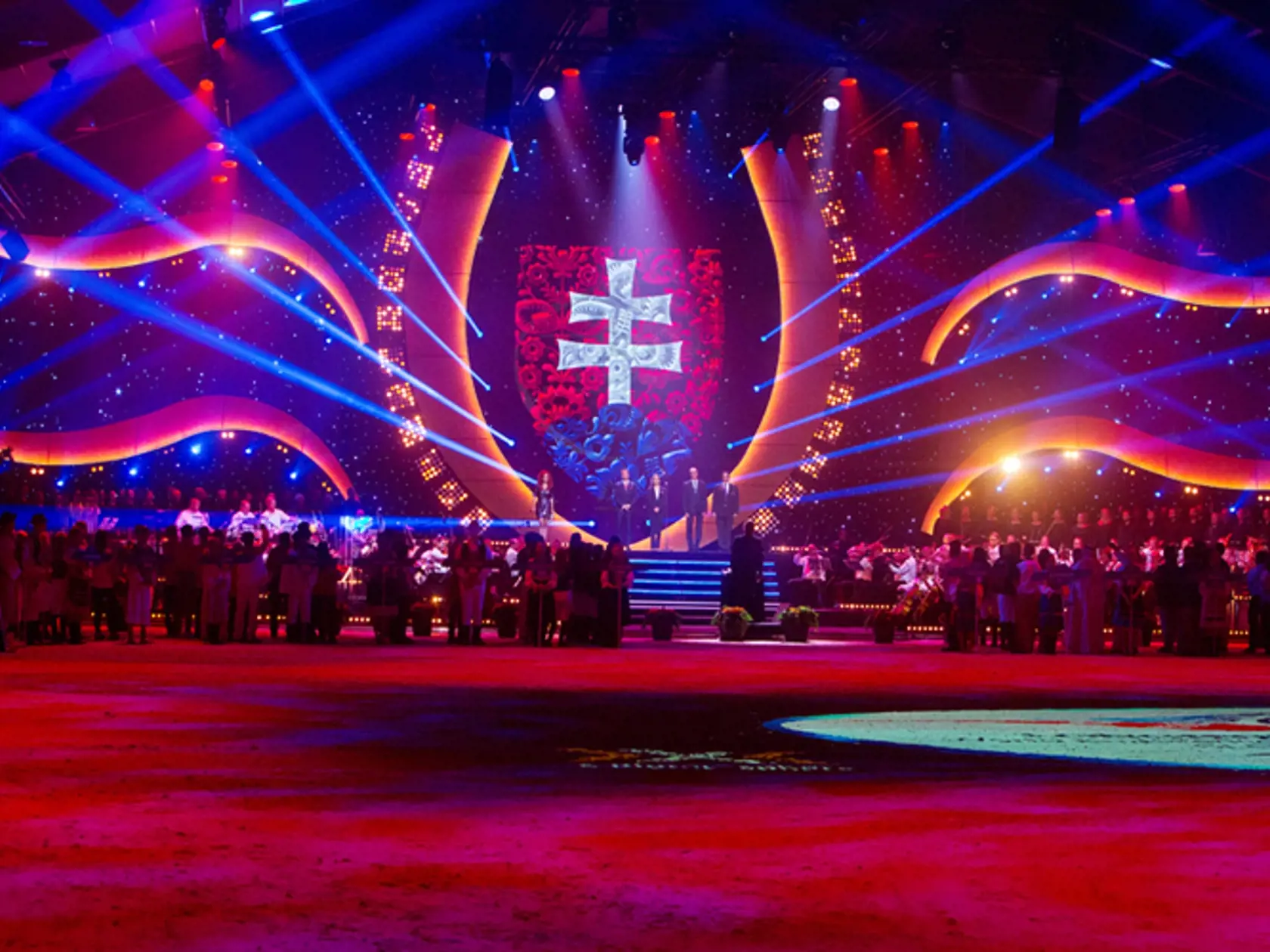 Náš štátny znak dominoval i otváraciemu ceremoniálu.