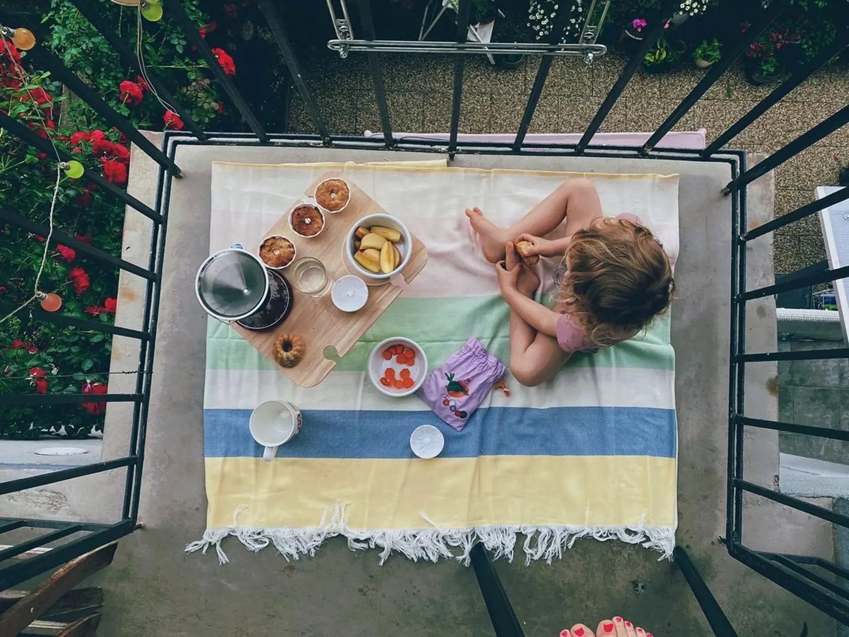 Malý, ale maximálne využívaný balkón Kristíny Tormovej.